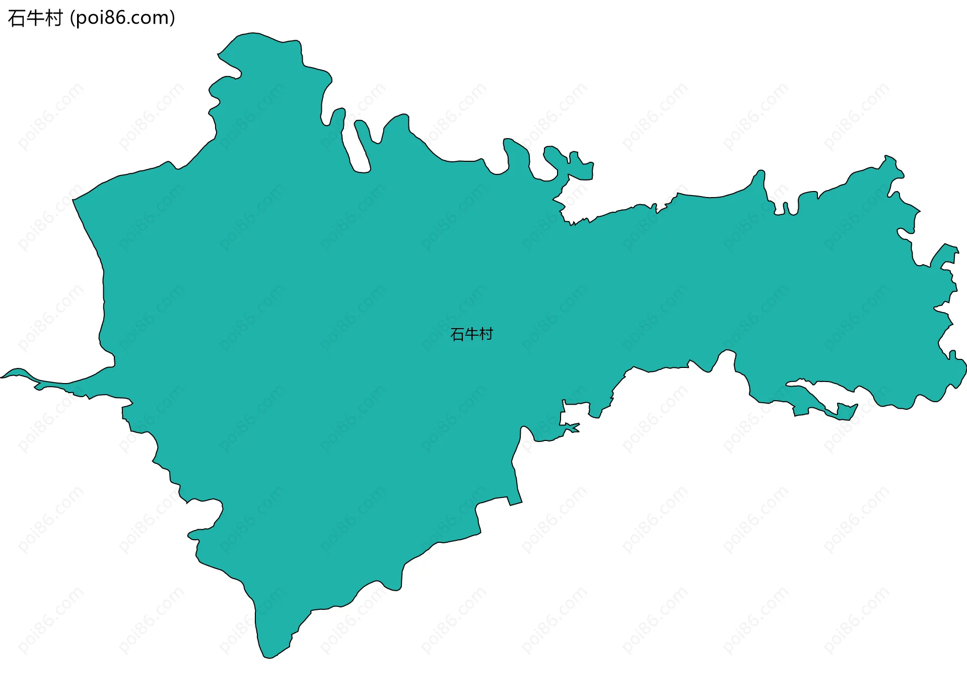 石牛村边界地图