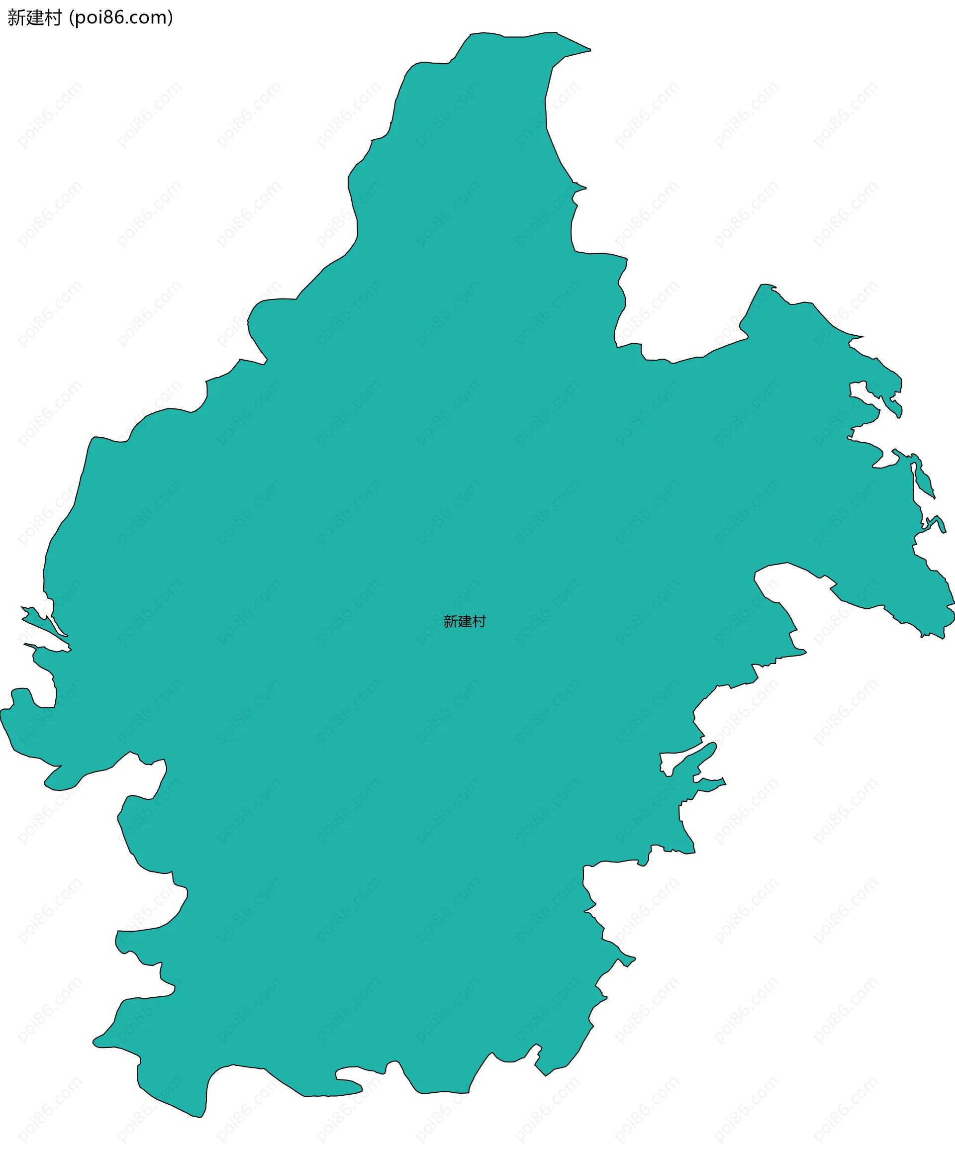 新建村边界地图