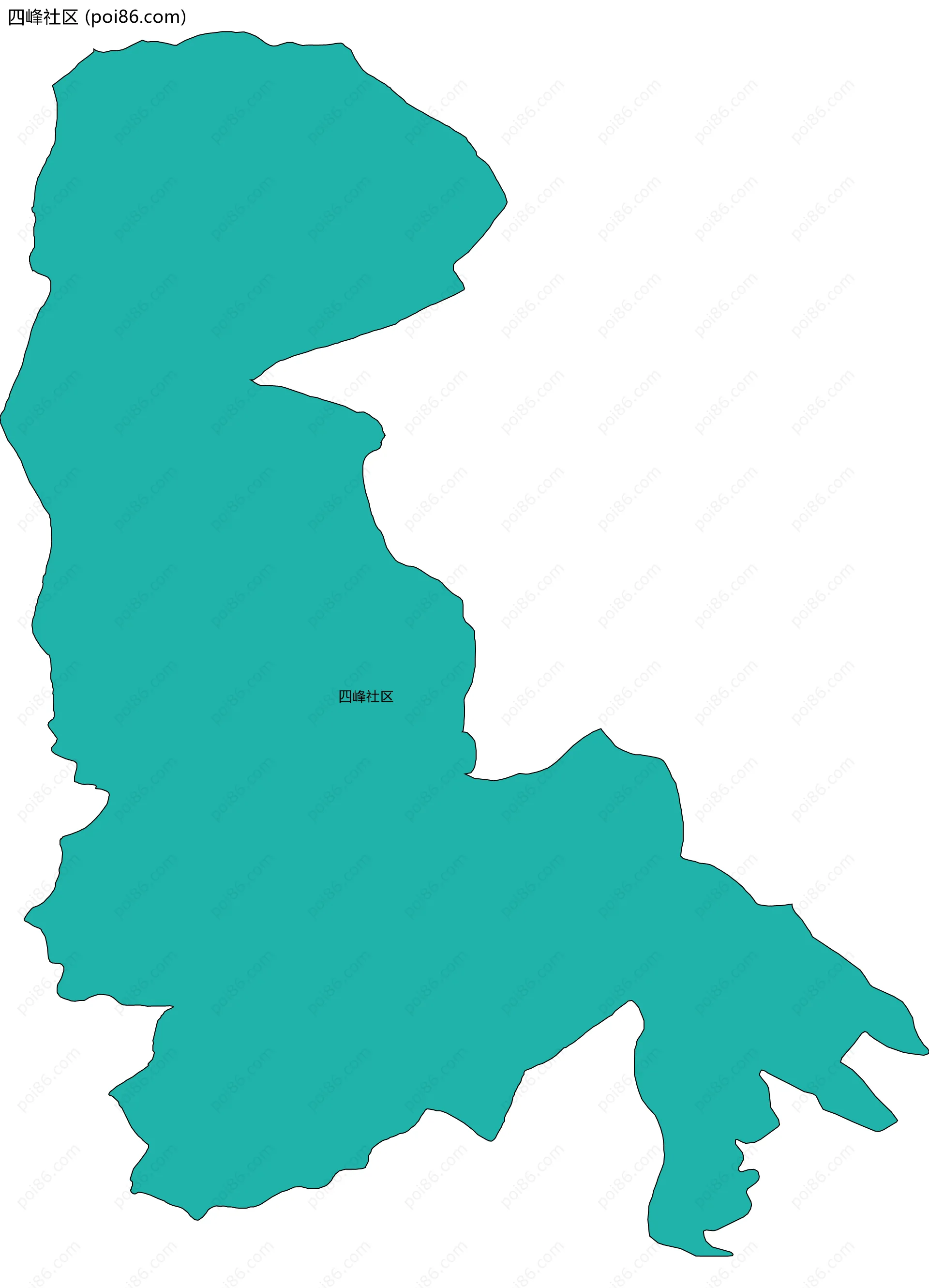 四峰社区边界地图