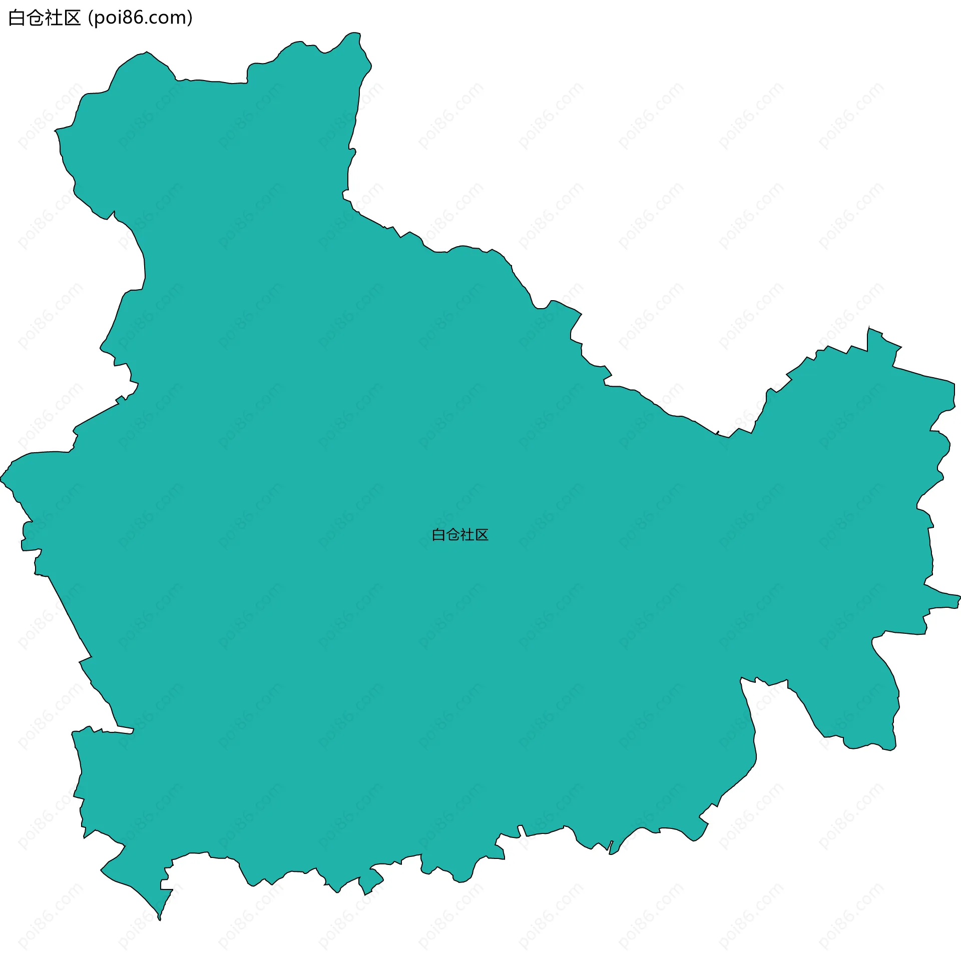 白仓社区边界地图