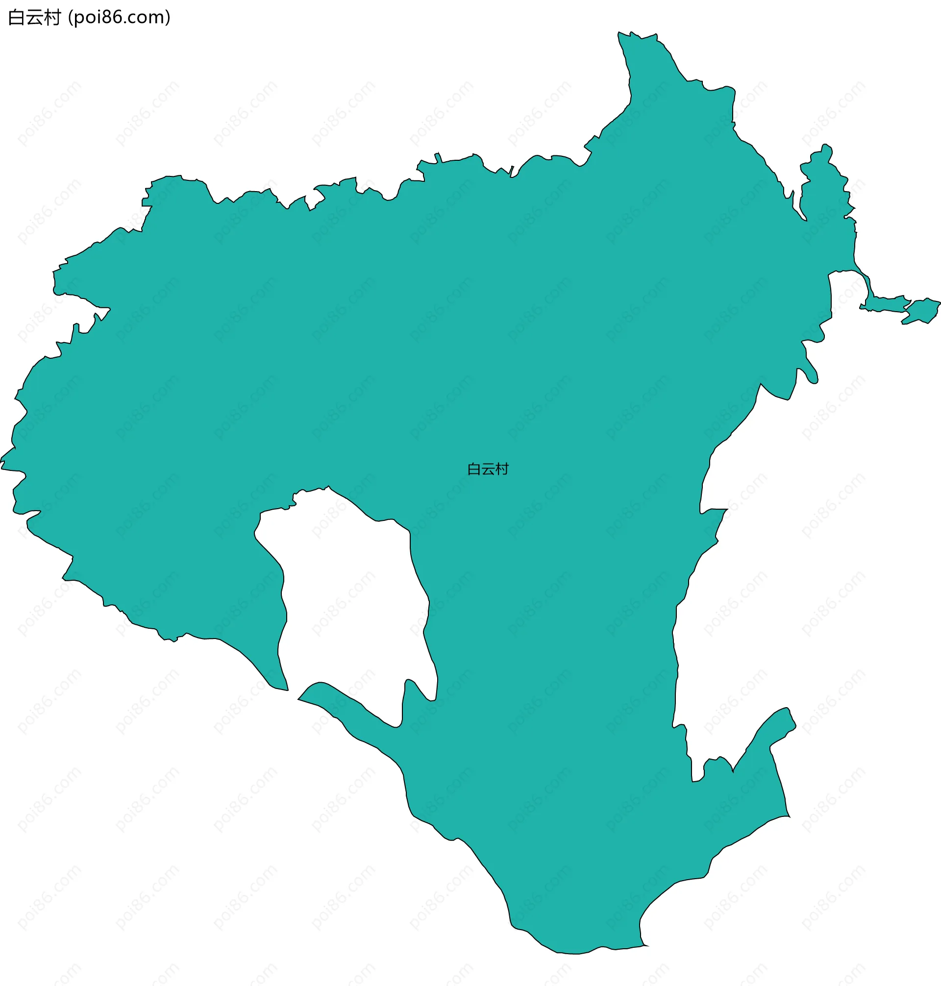 白云村边界地图