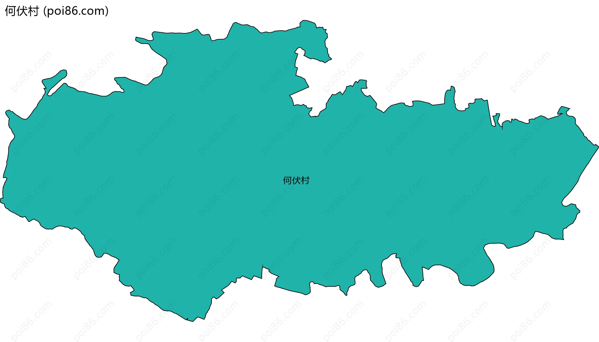 何伏村边界地图