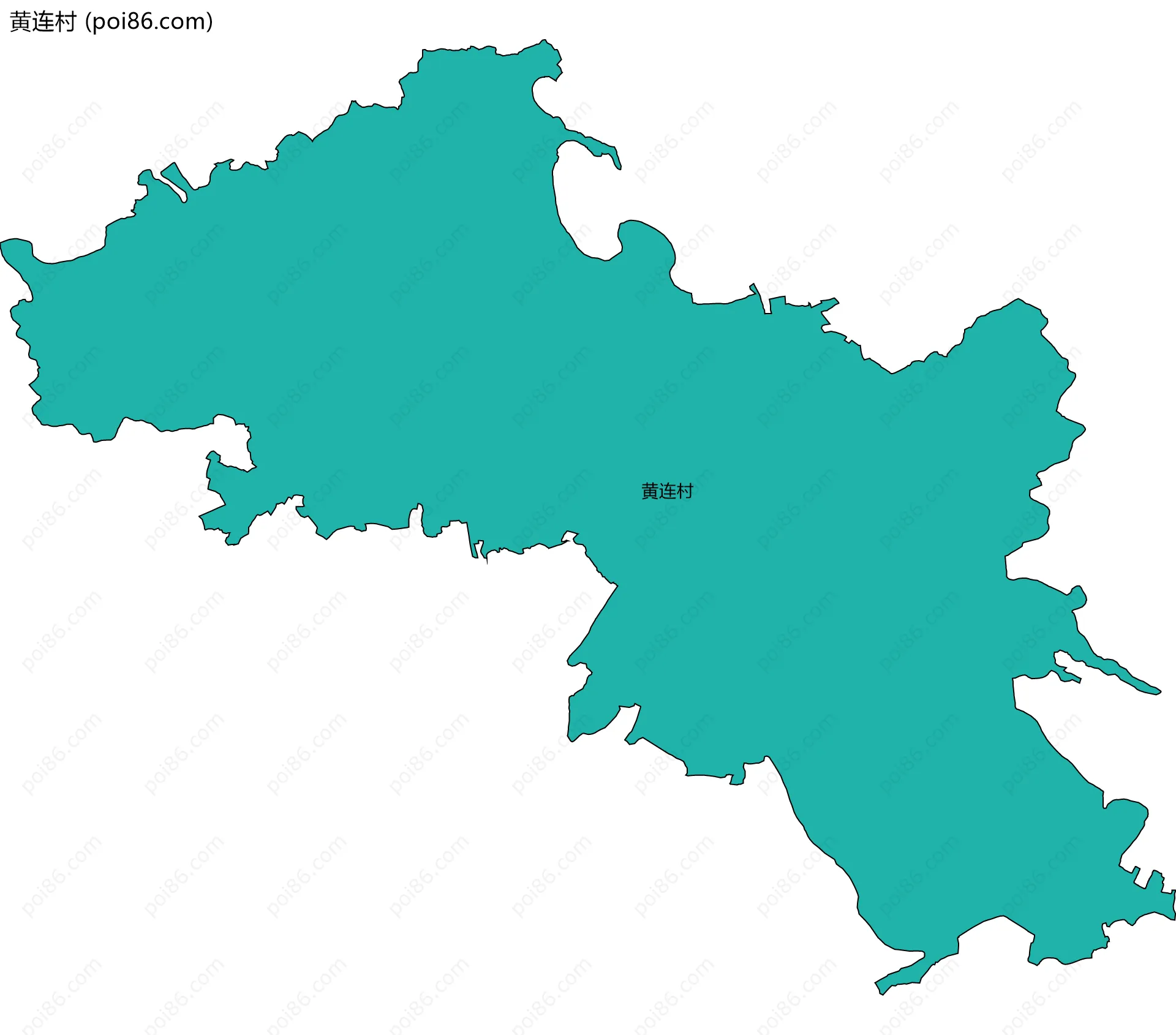 黄连村边界地图
