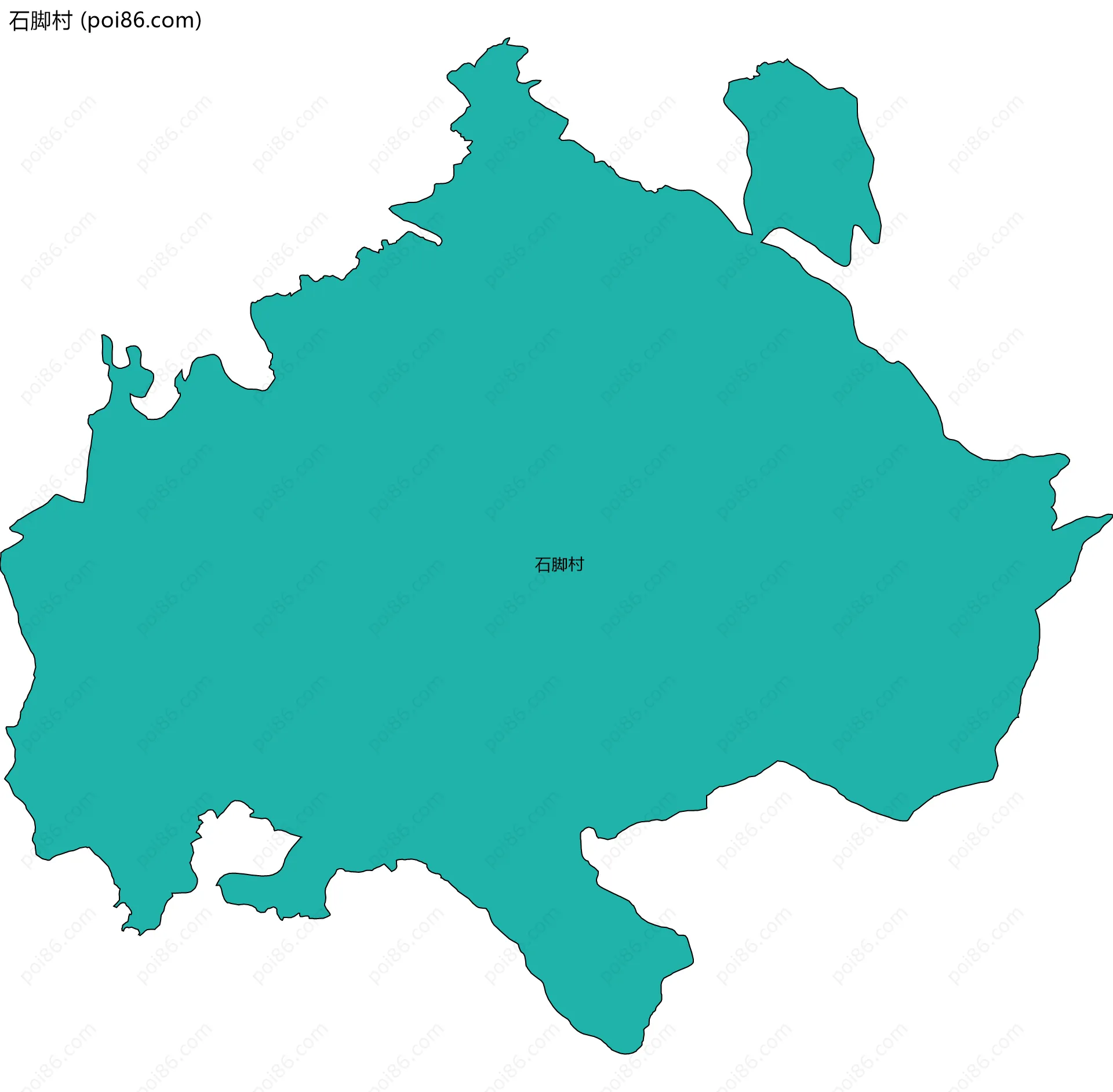 石脚村边界地图