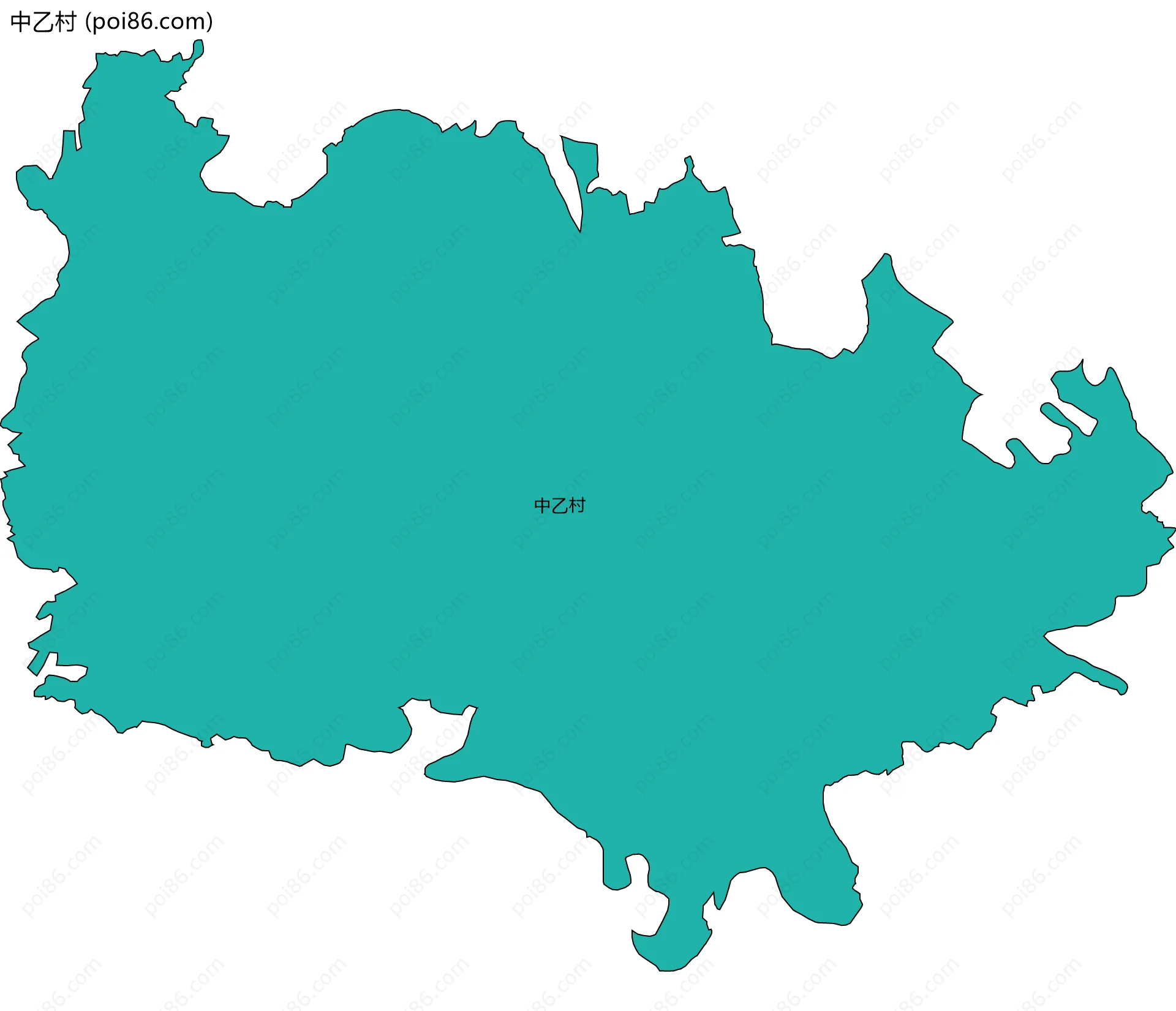 中乙村边界地图