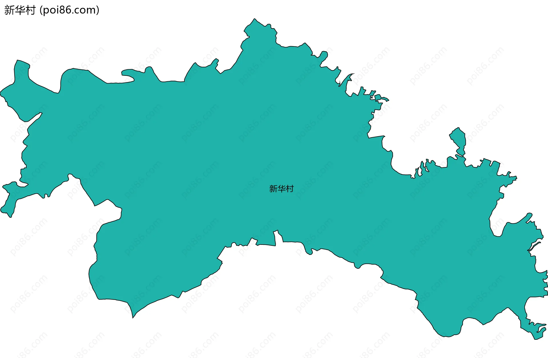 新华村边界地图