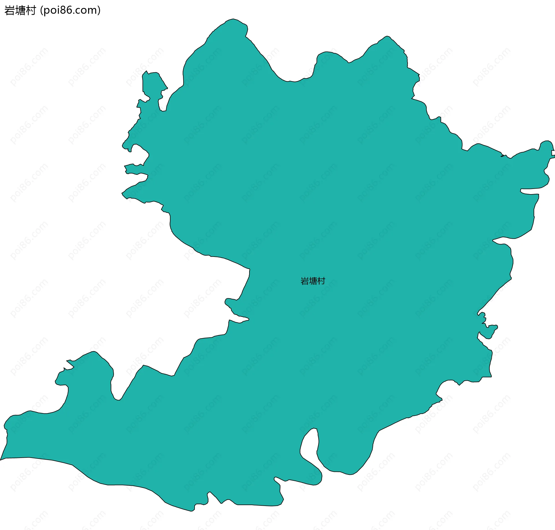 岩塘村边界地图