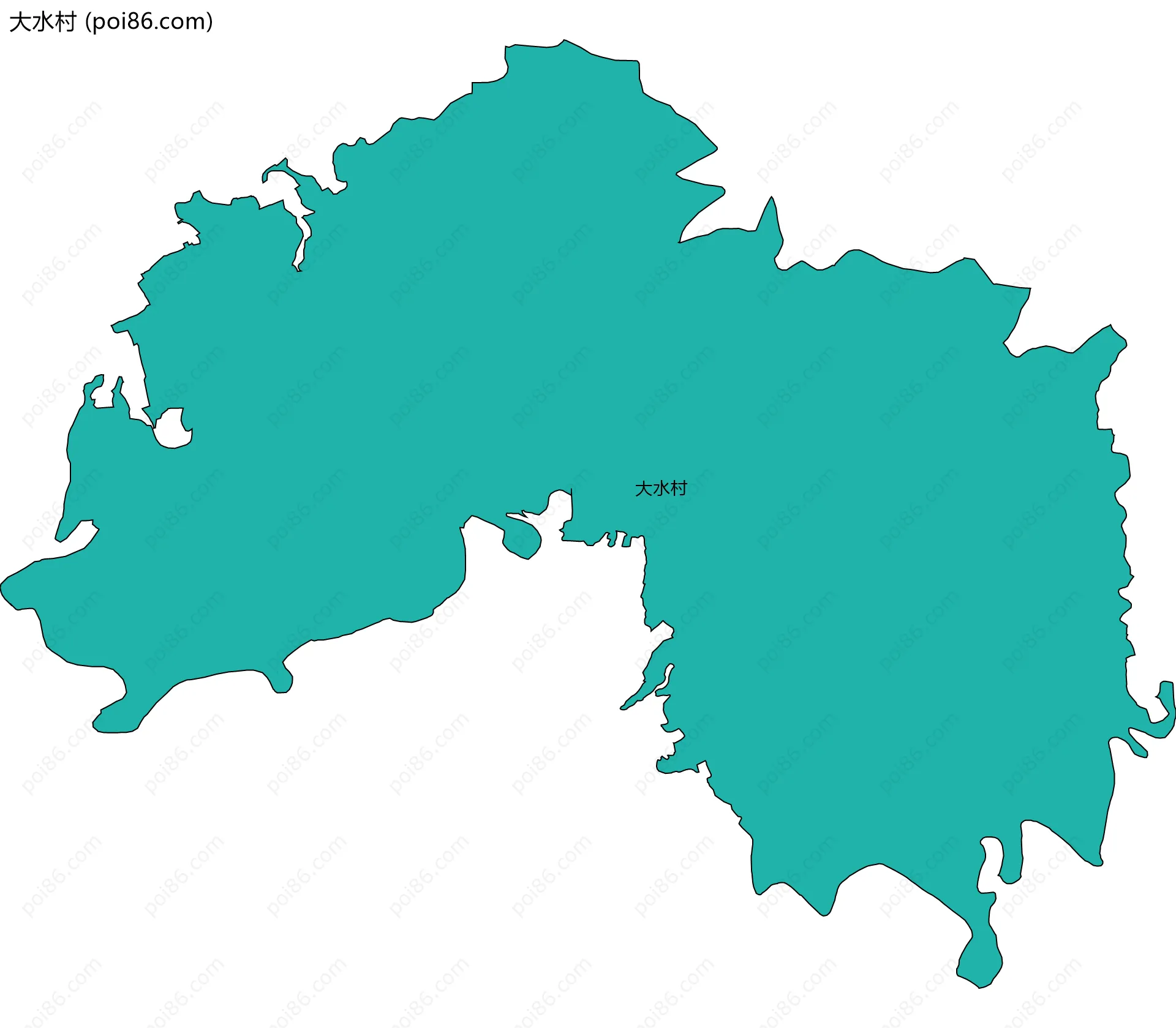 大水村边界地图