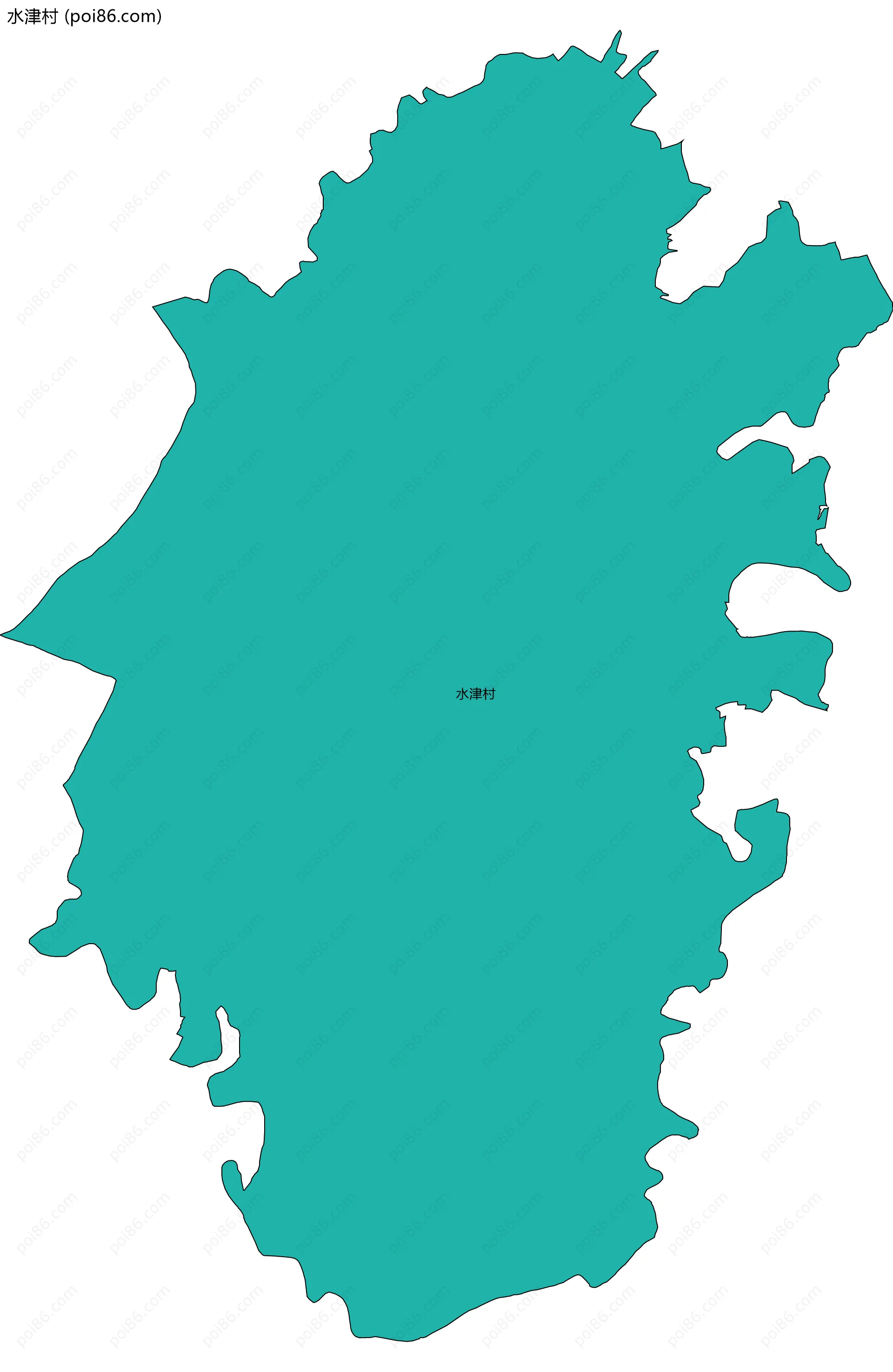 水津村边界地图