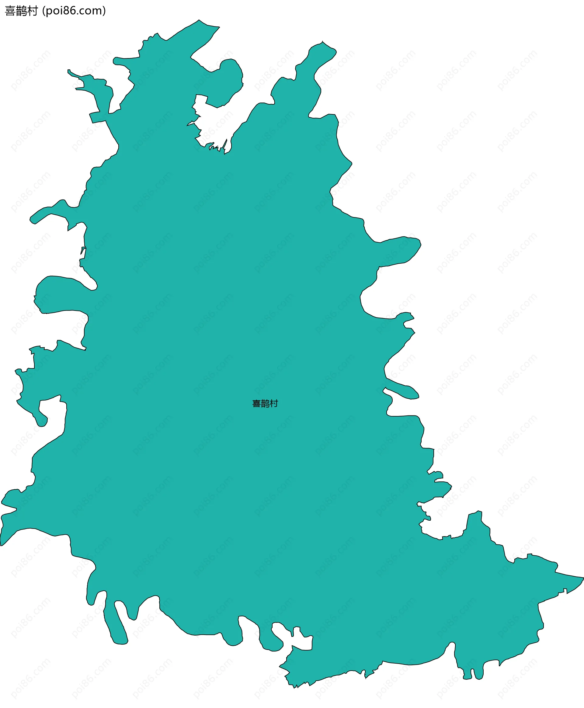 喜鹊村边界地图