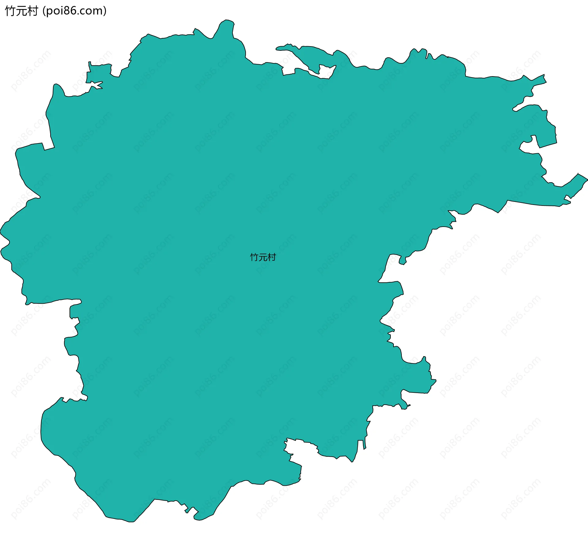 竹元村边界地图