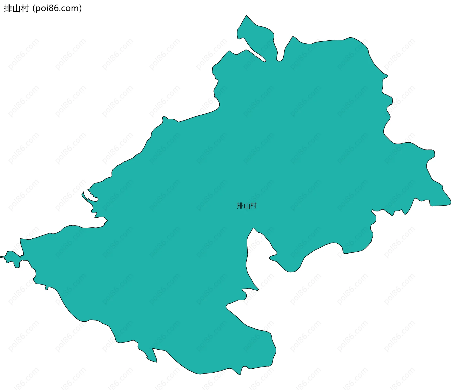 排山村边界地图