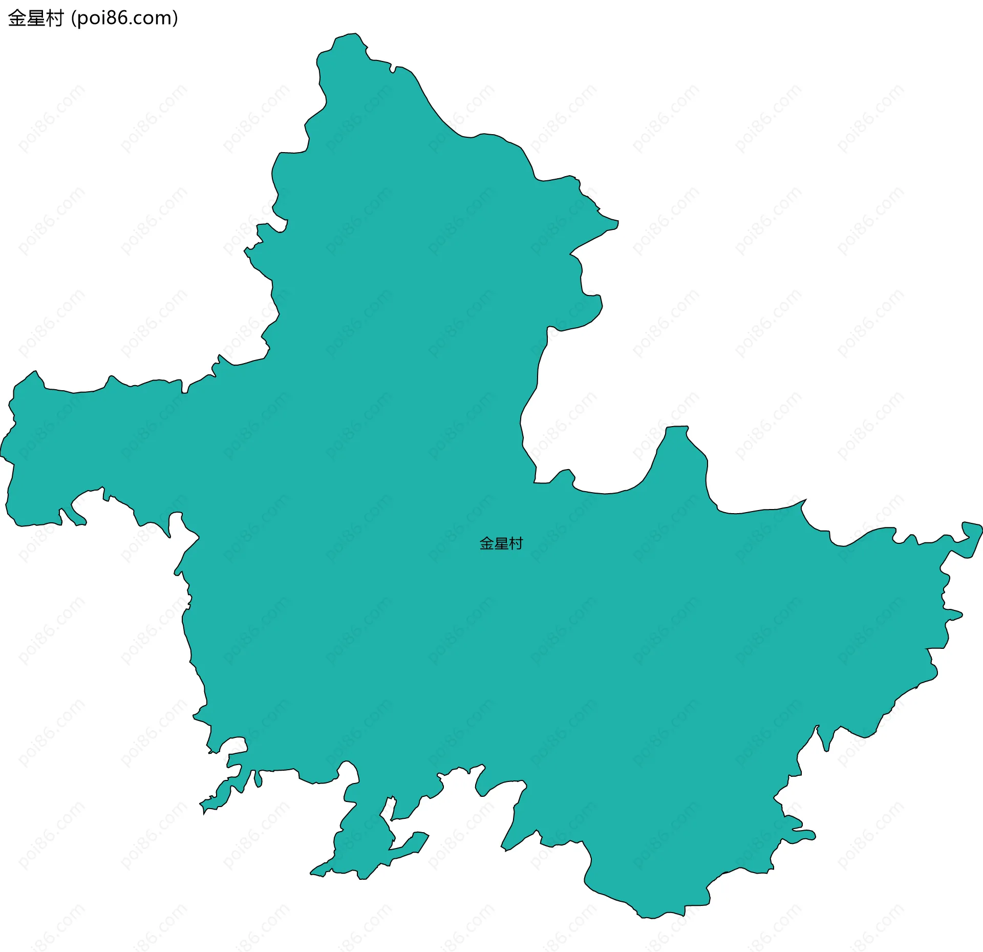 金星村边界地图