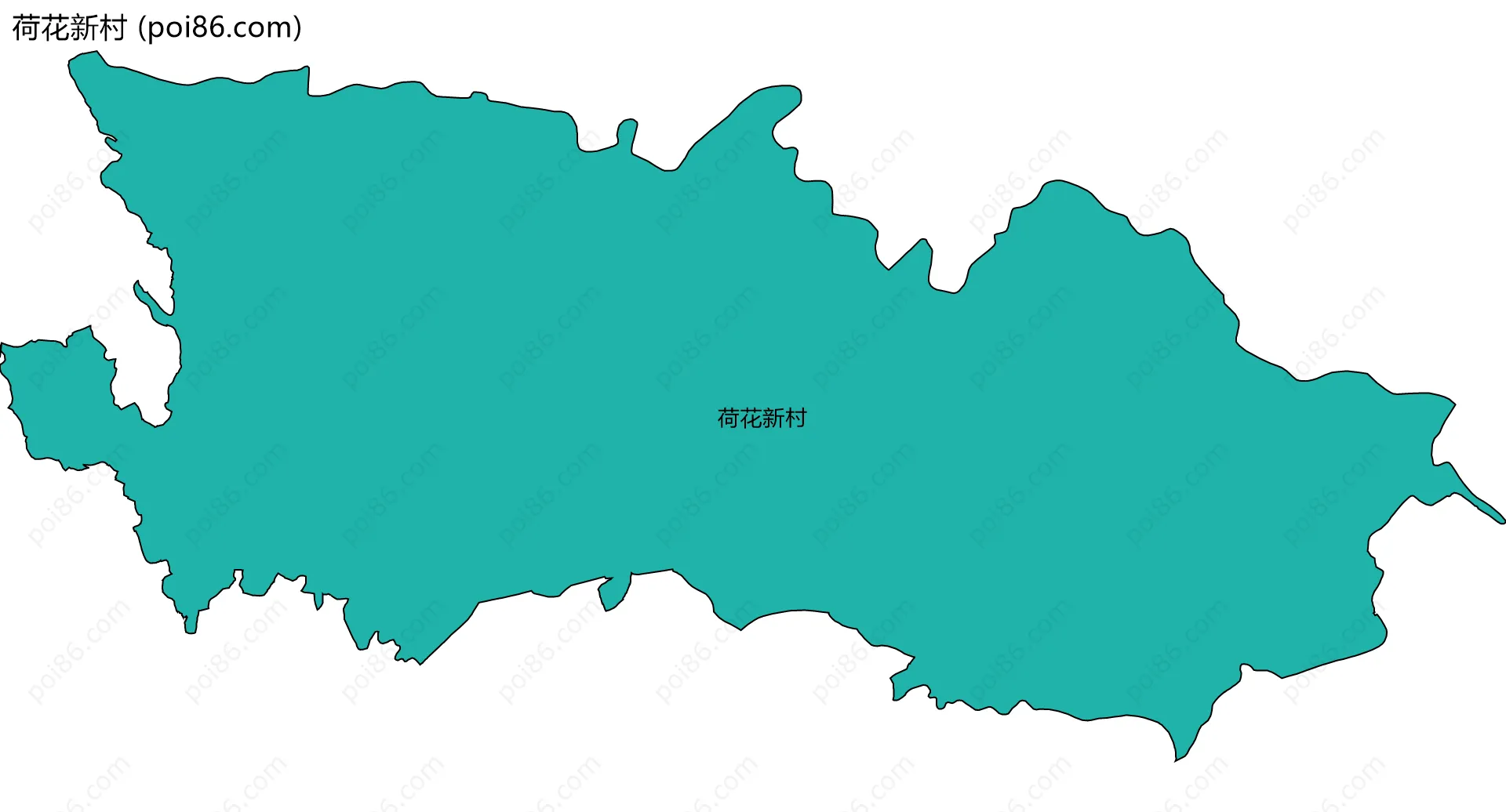 荷花新村边界地图