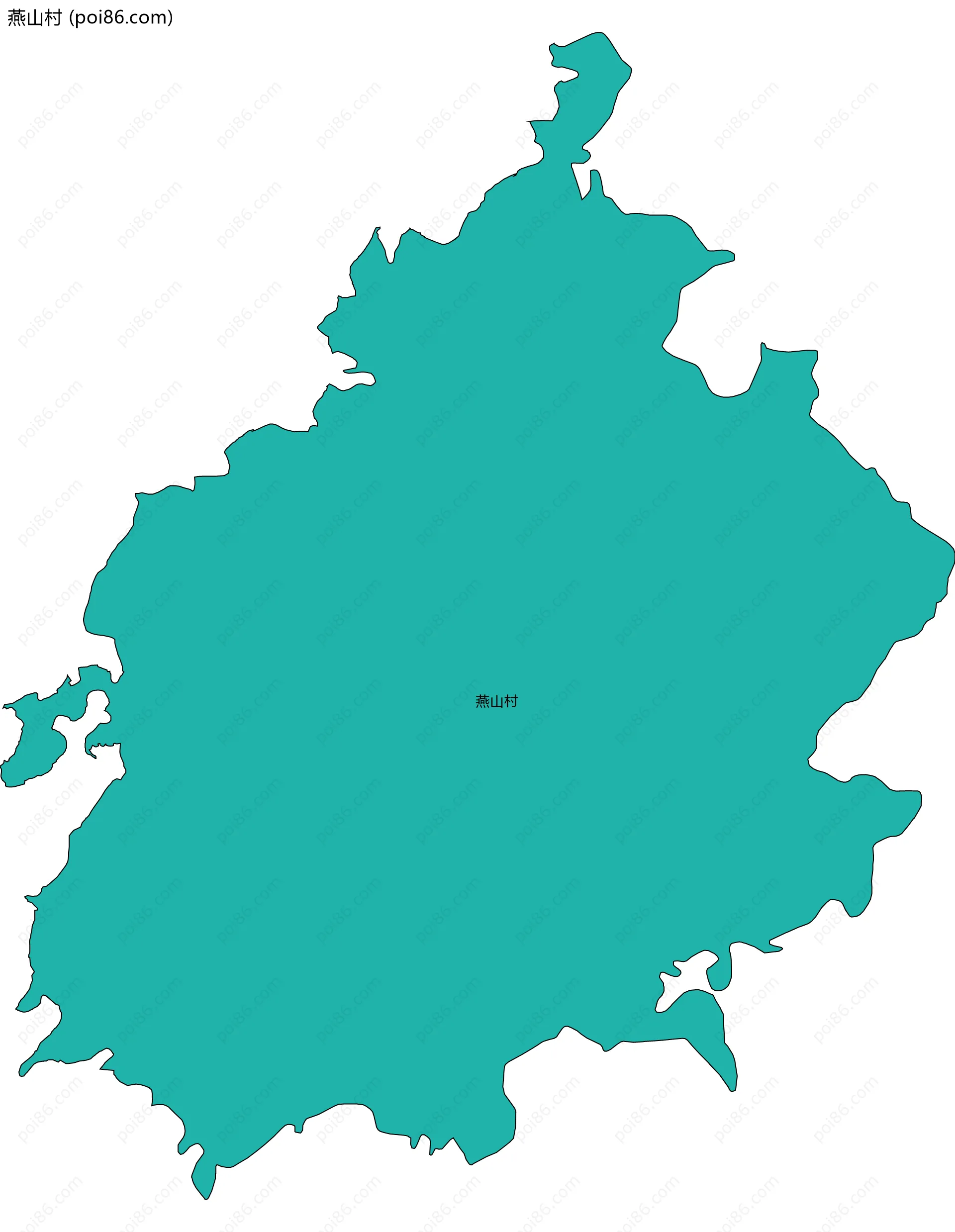 燕山村边界地图