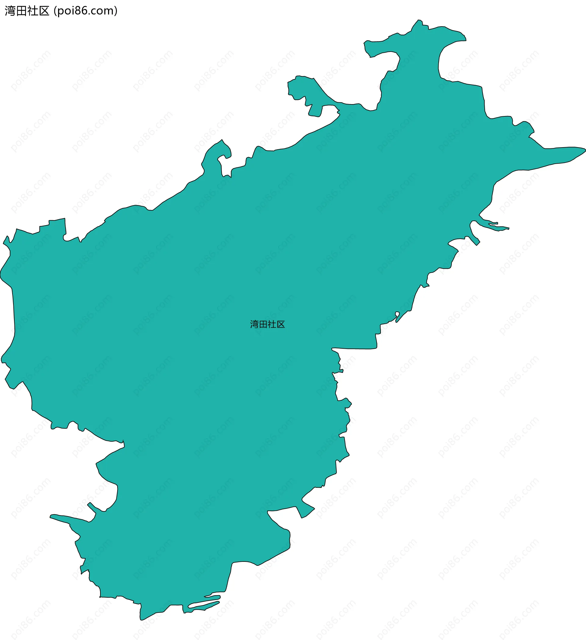 湾田社区边界地图