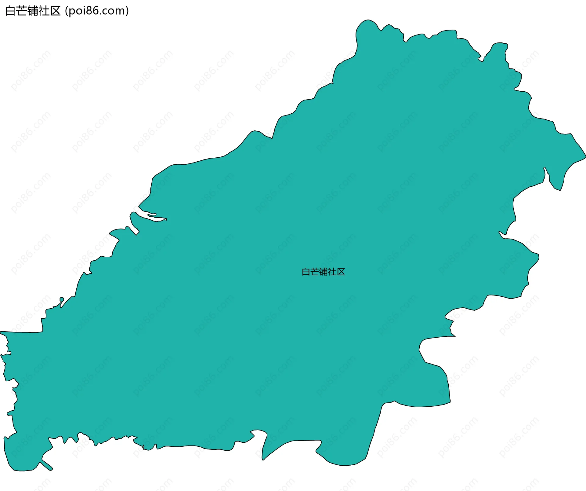 白芒铺社区边界地图