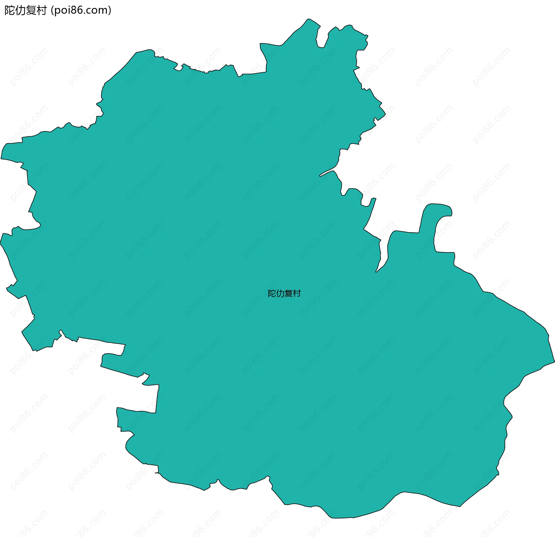 陀仂复村边界地图