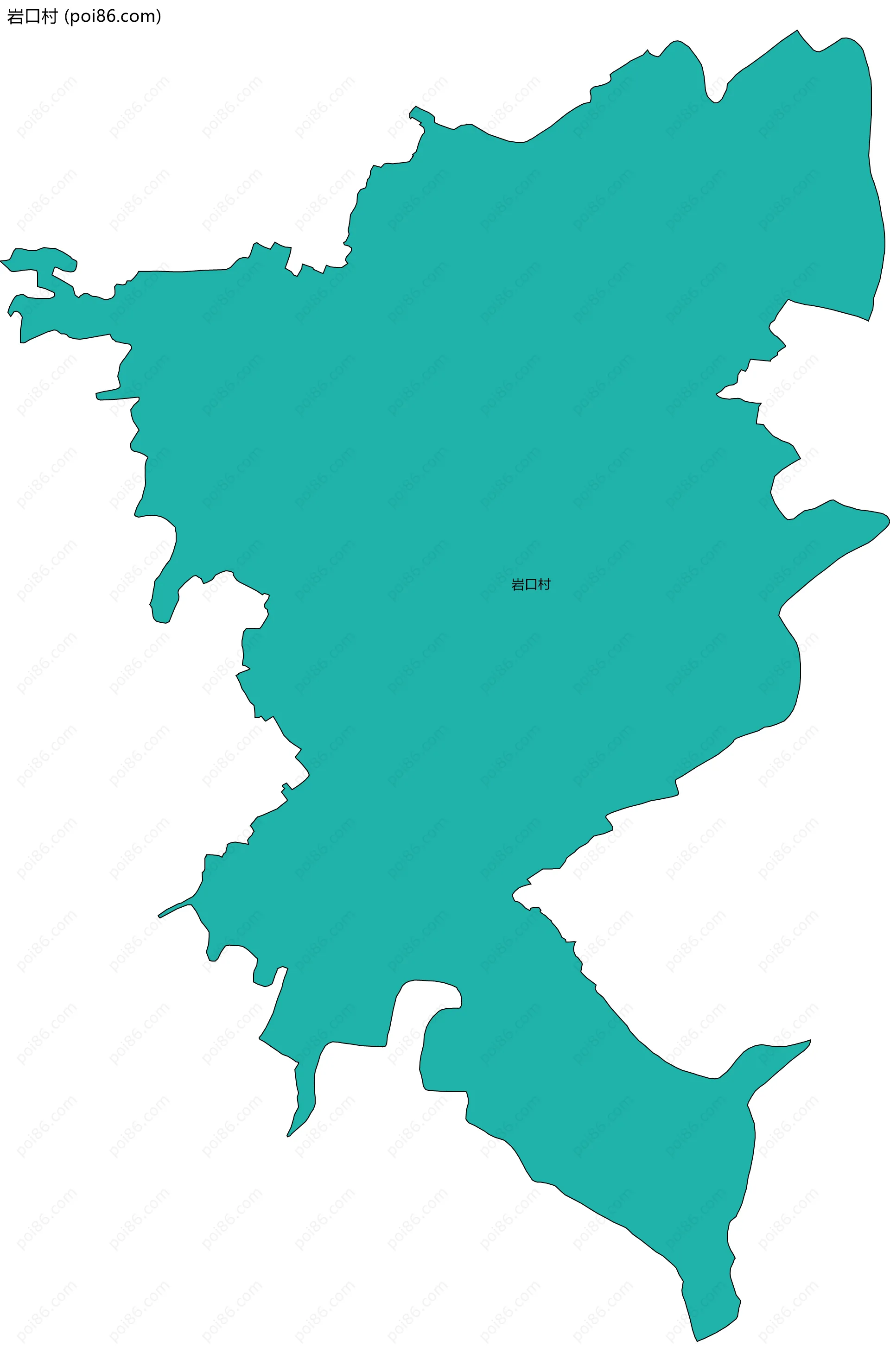 岩口村边界地图