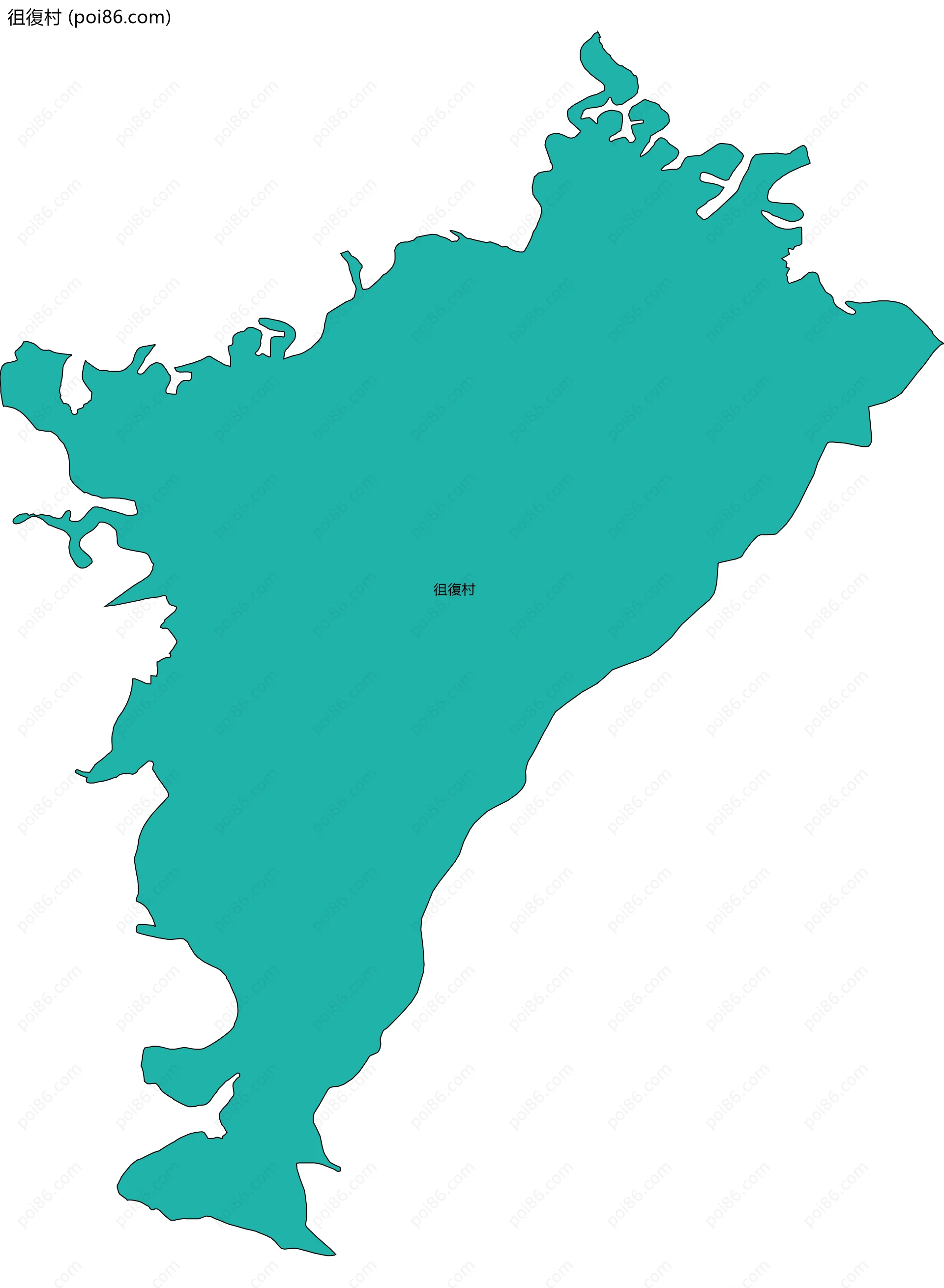 徂復村边界地图