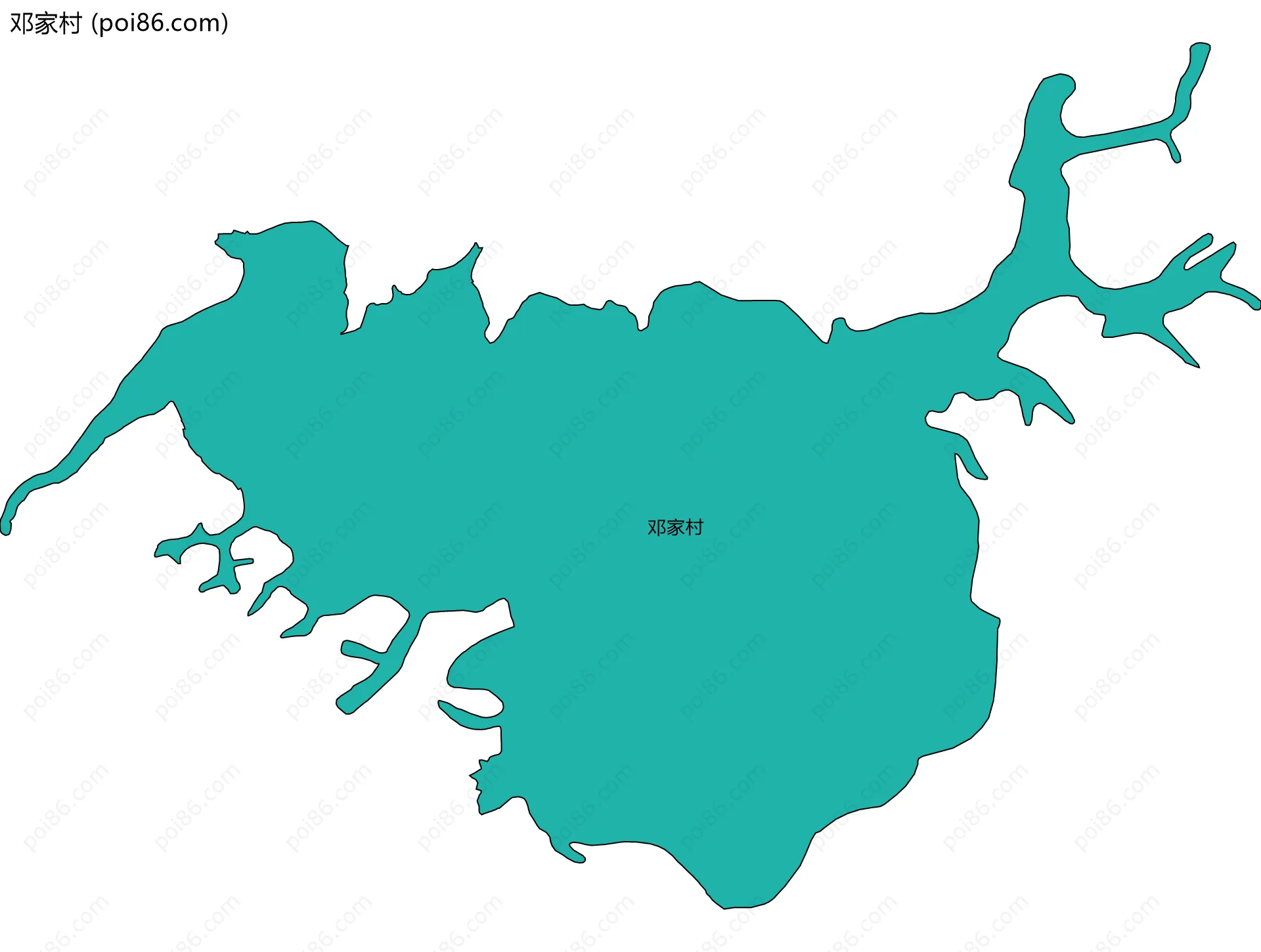 邓家村边界地图