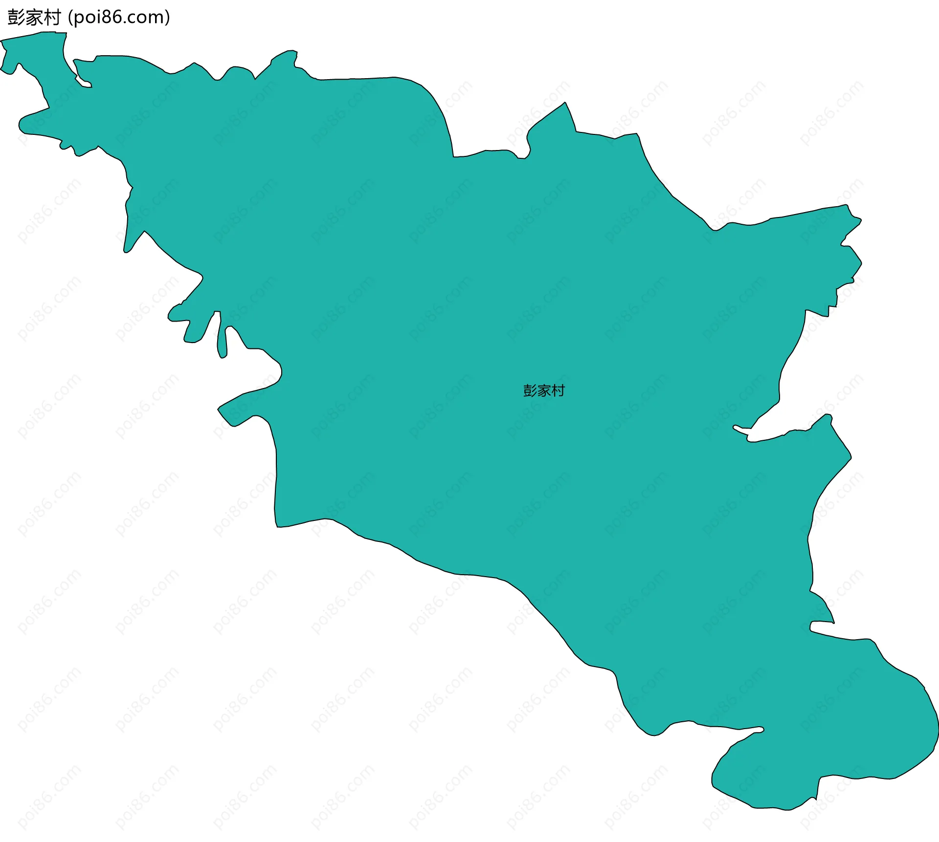 彭家村边界地图