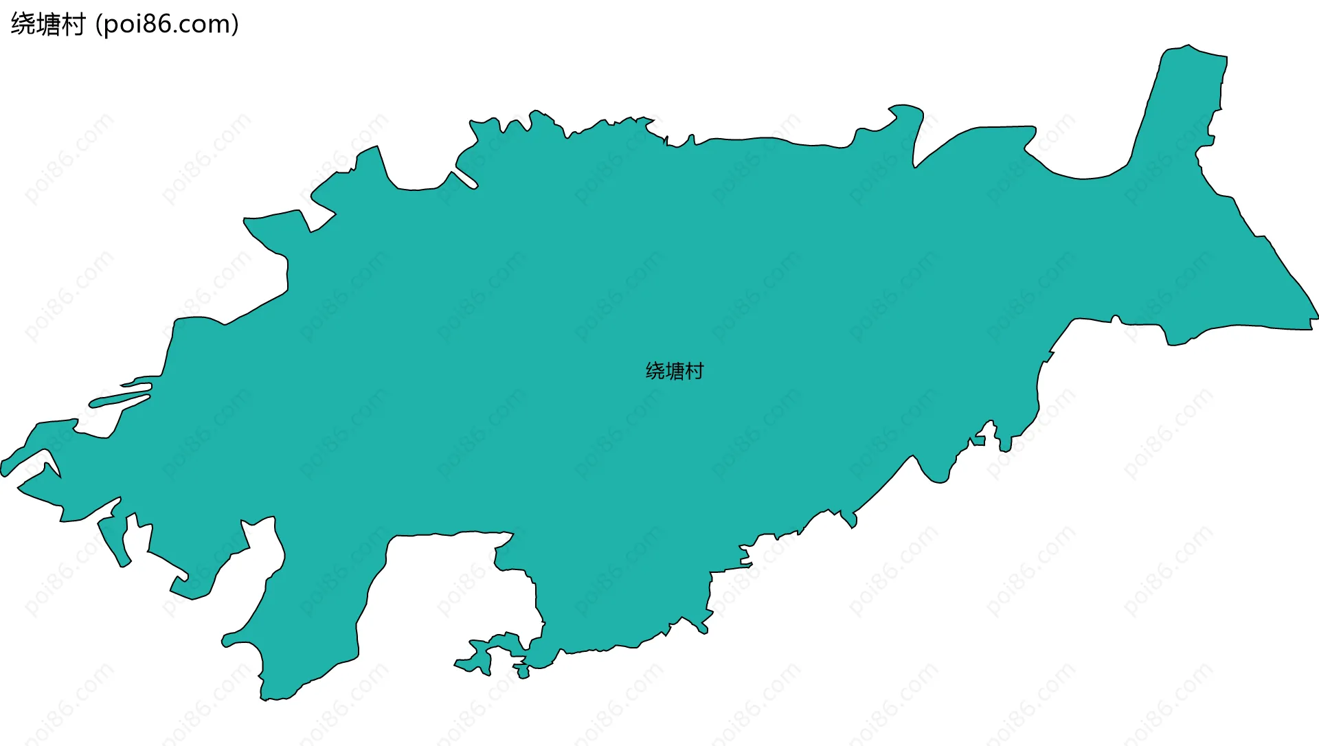 绕塘村边界地图