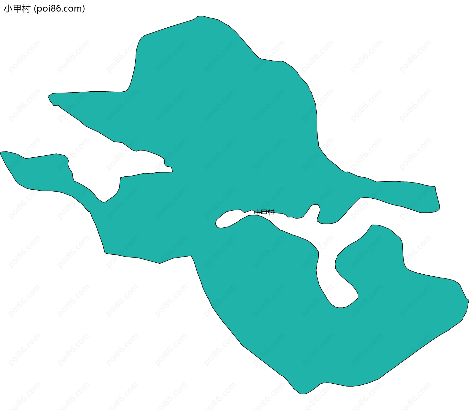 小甲村边界地图