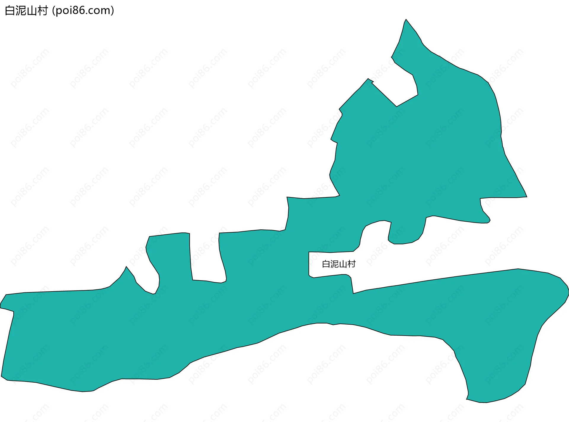 白泥山村边界地图