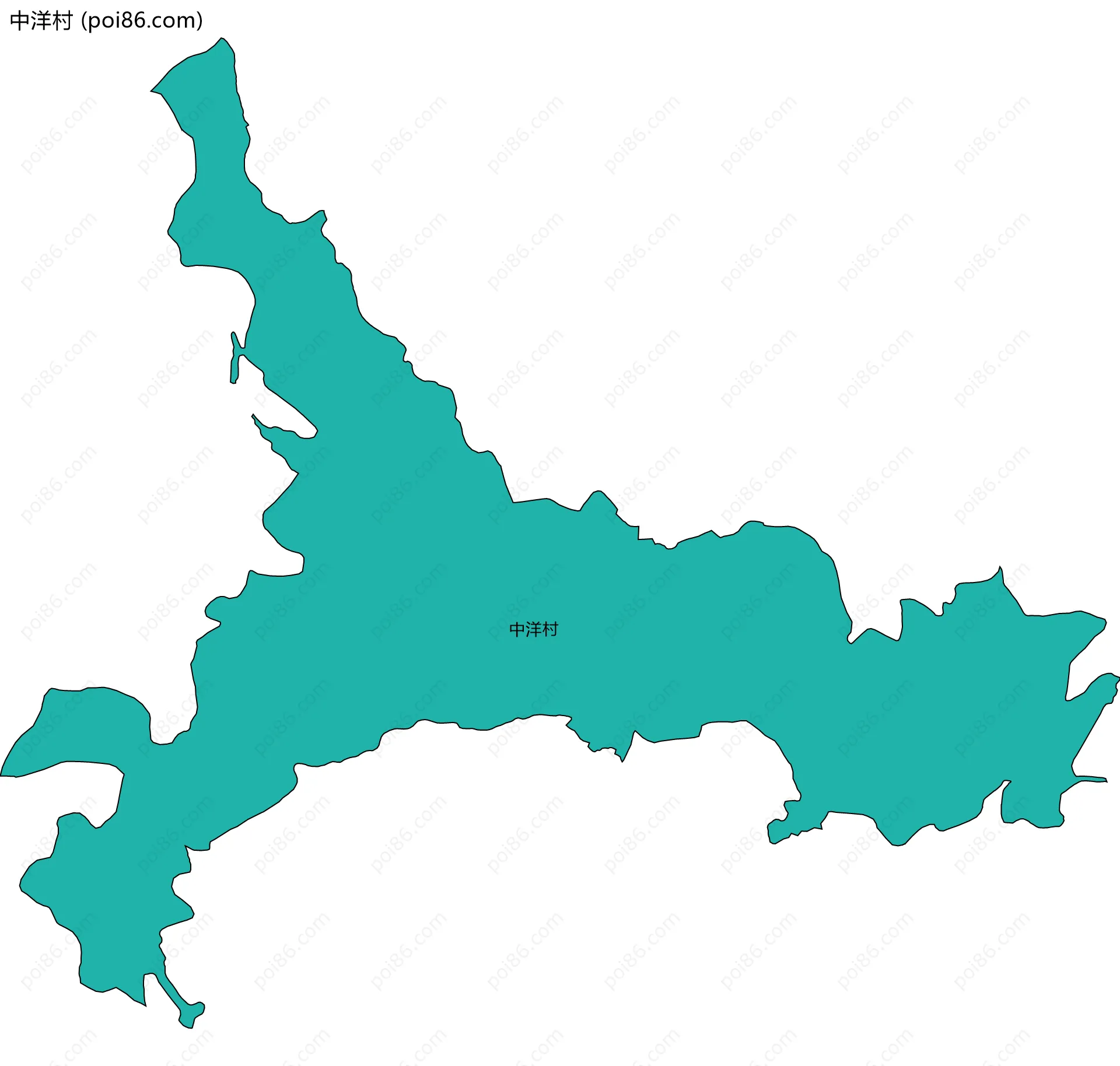 中洋村边界地图
