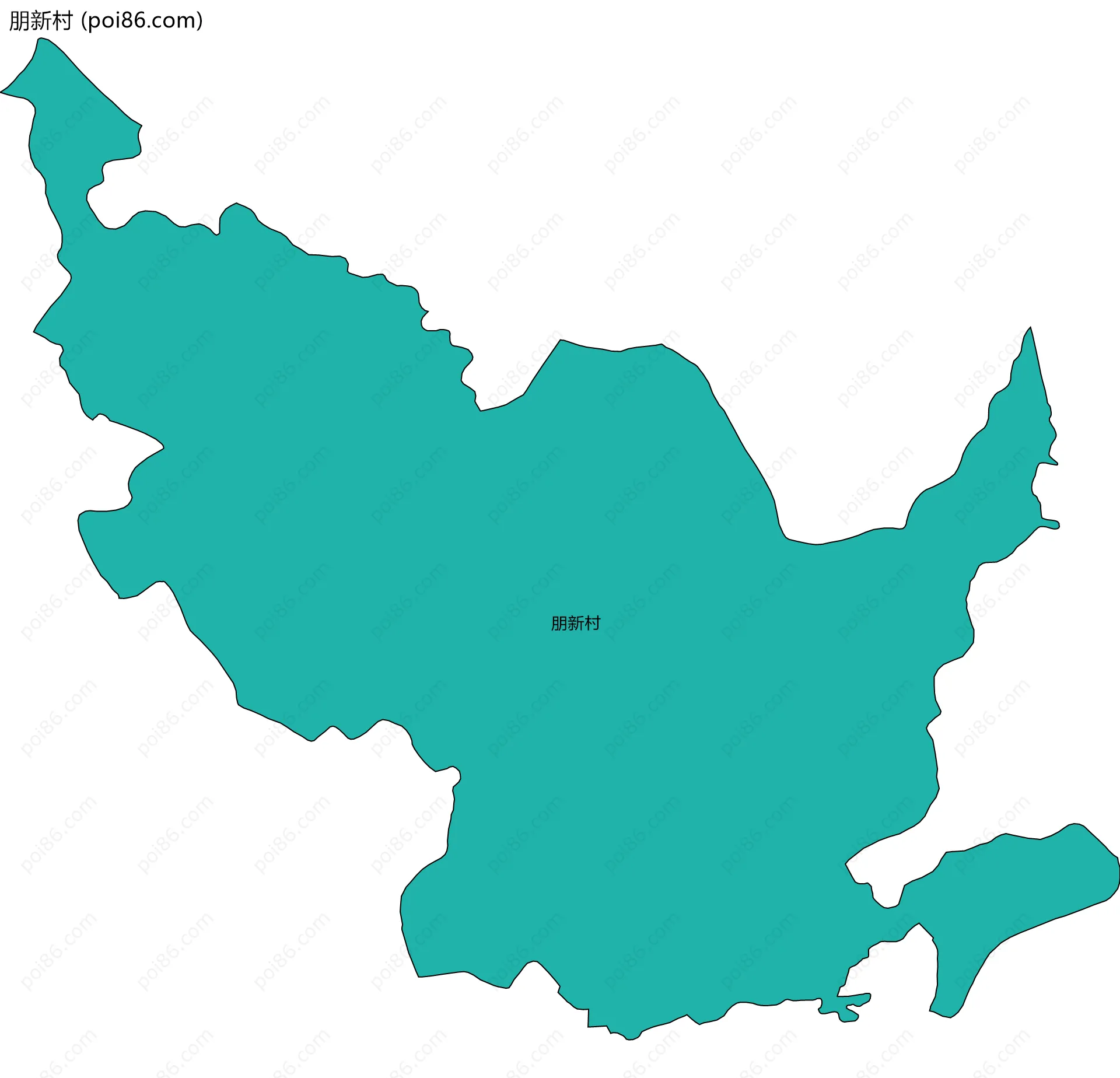 朋新村边界地图