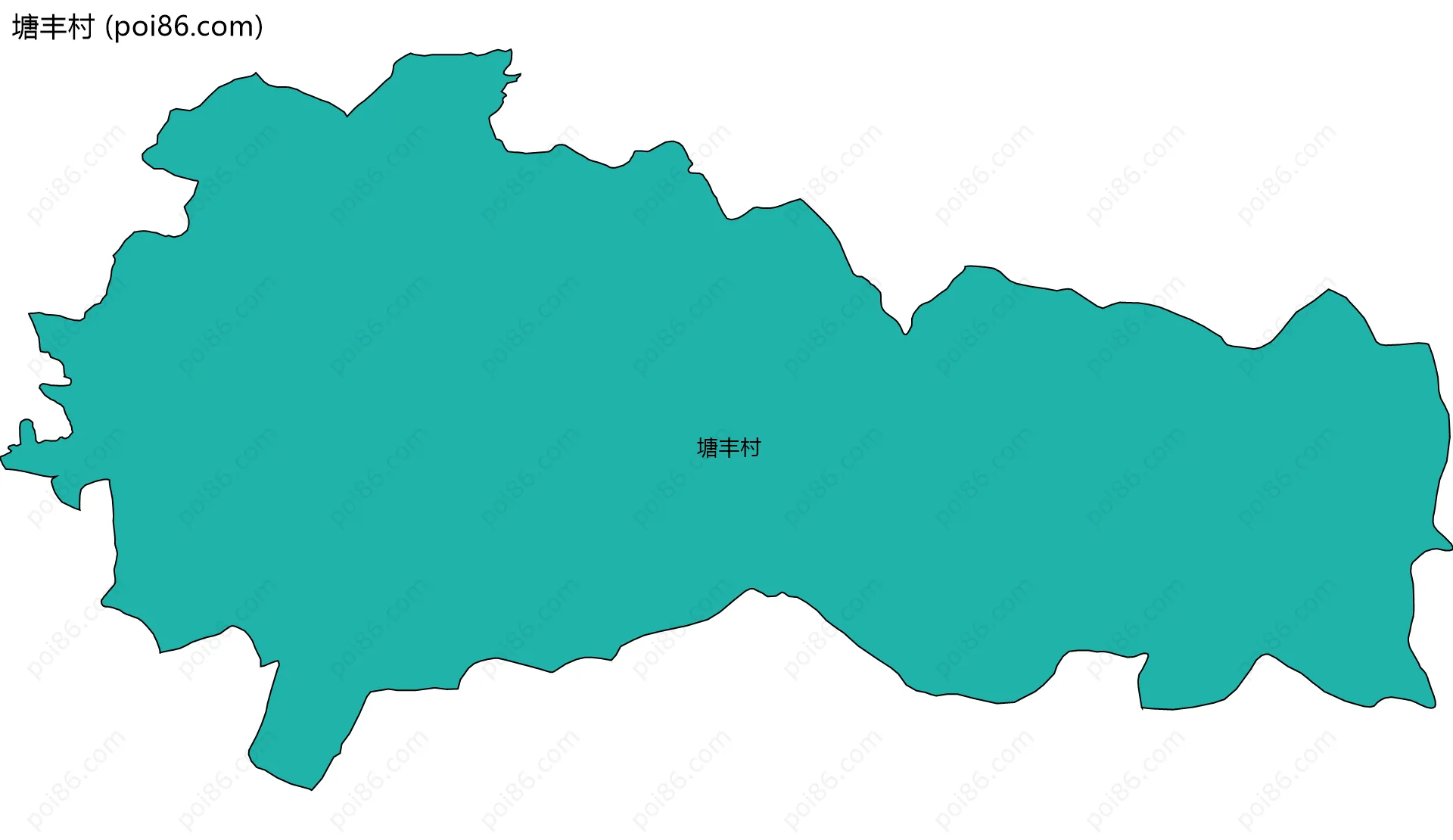 塘丰村边界地图