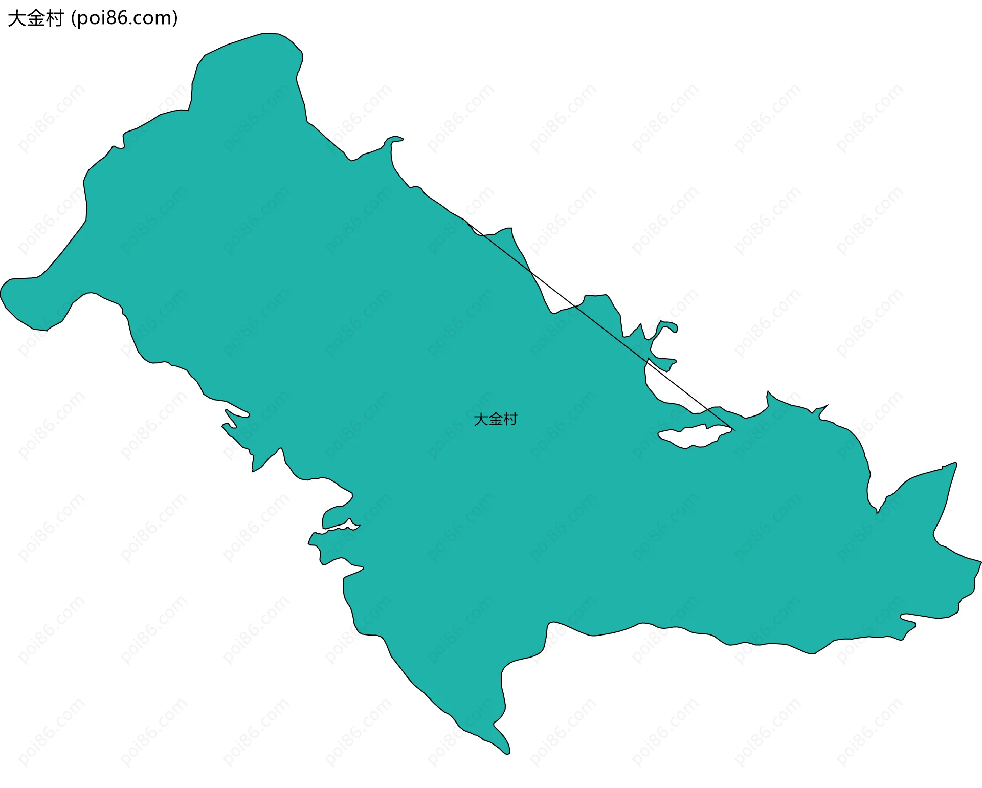 大金村边界地图
