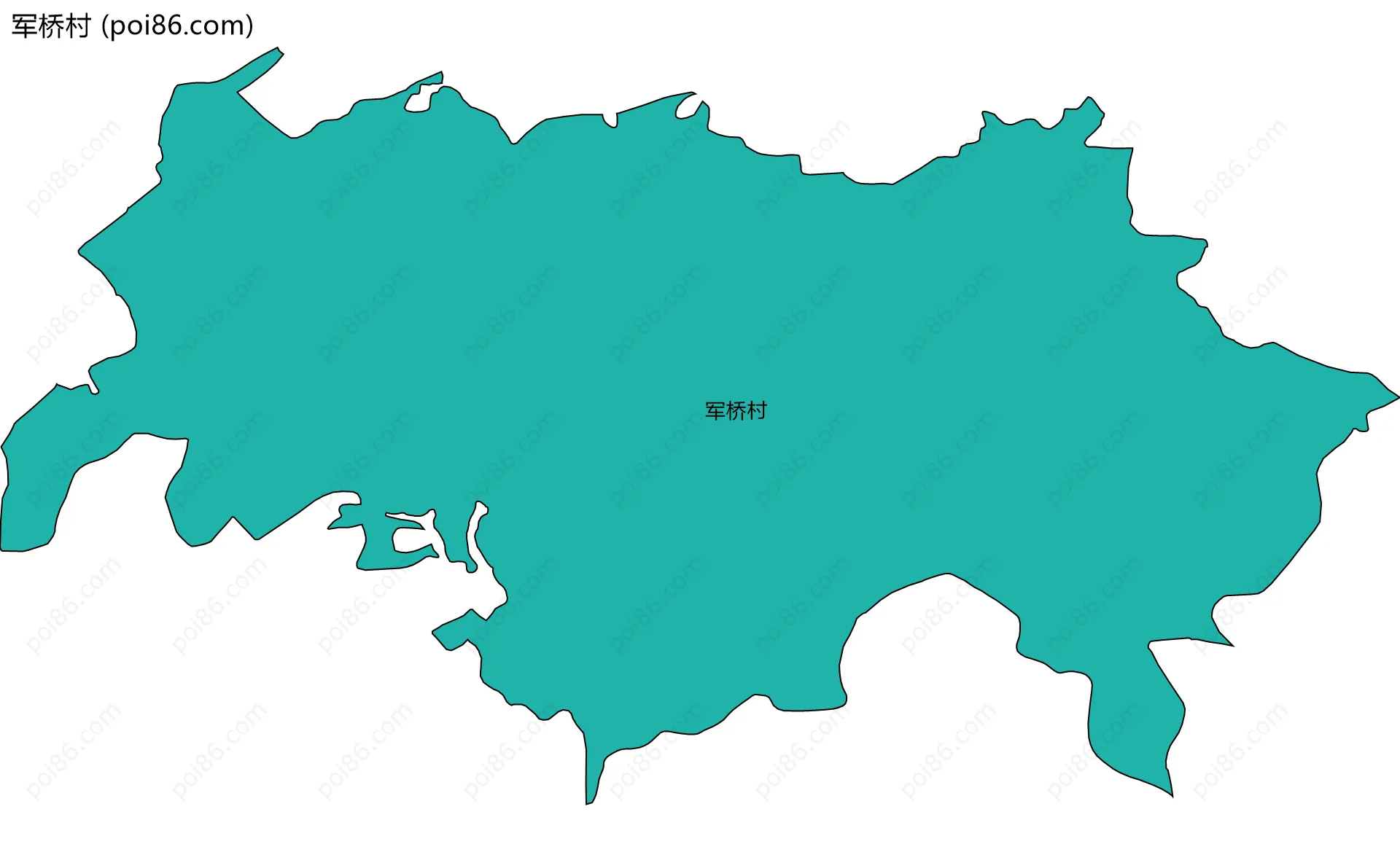 军桥村边界地图