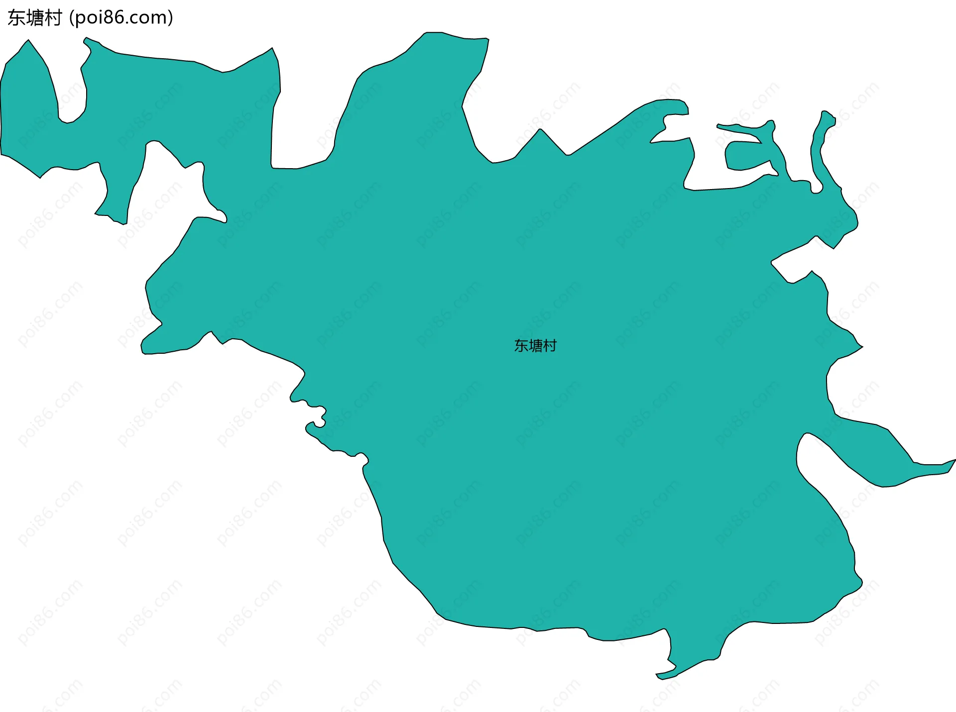 东塘村边界地图