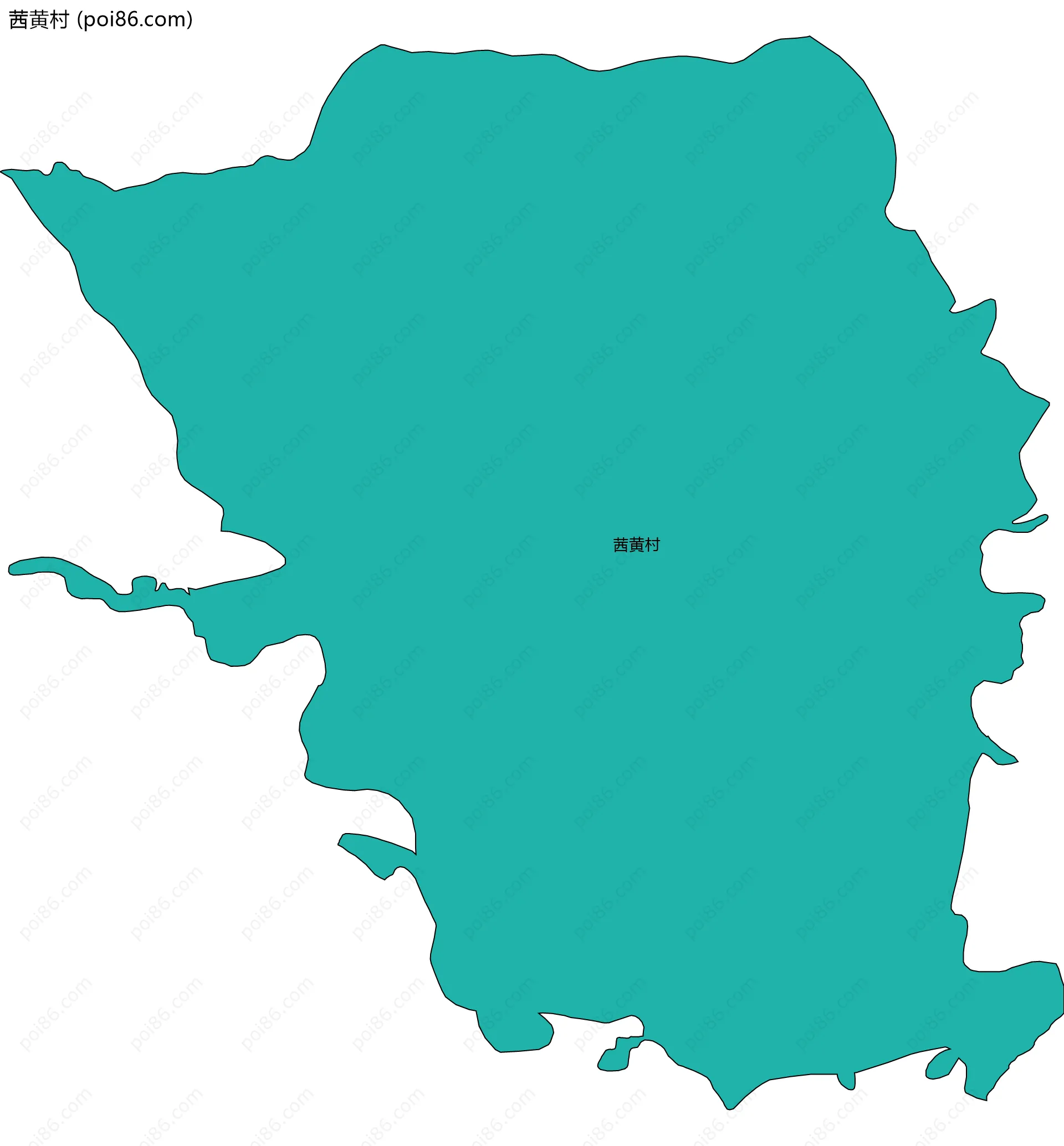 茜黄村边界地图