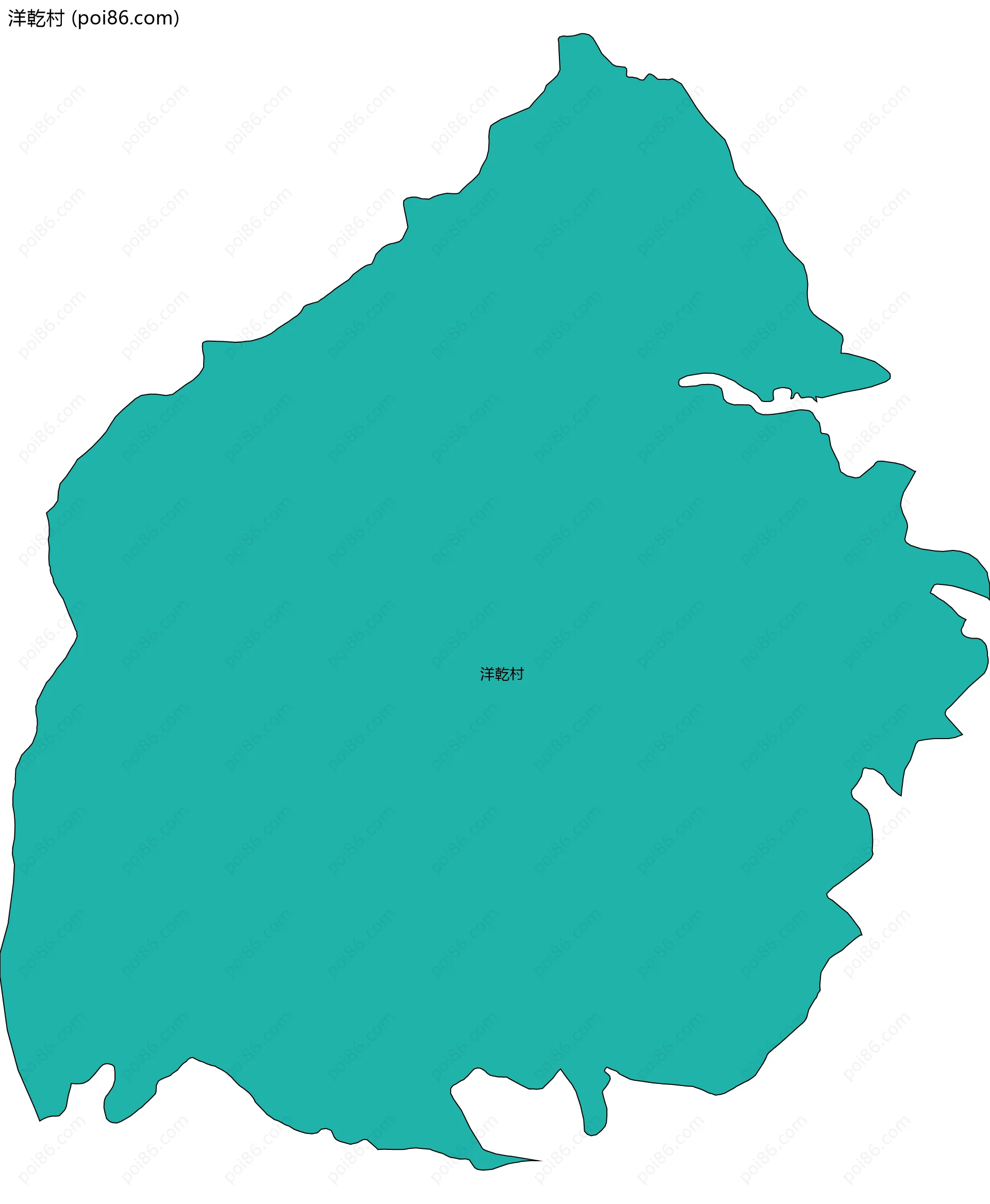 洋乾村边界地图