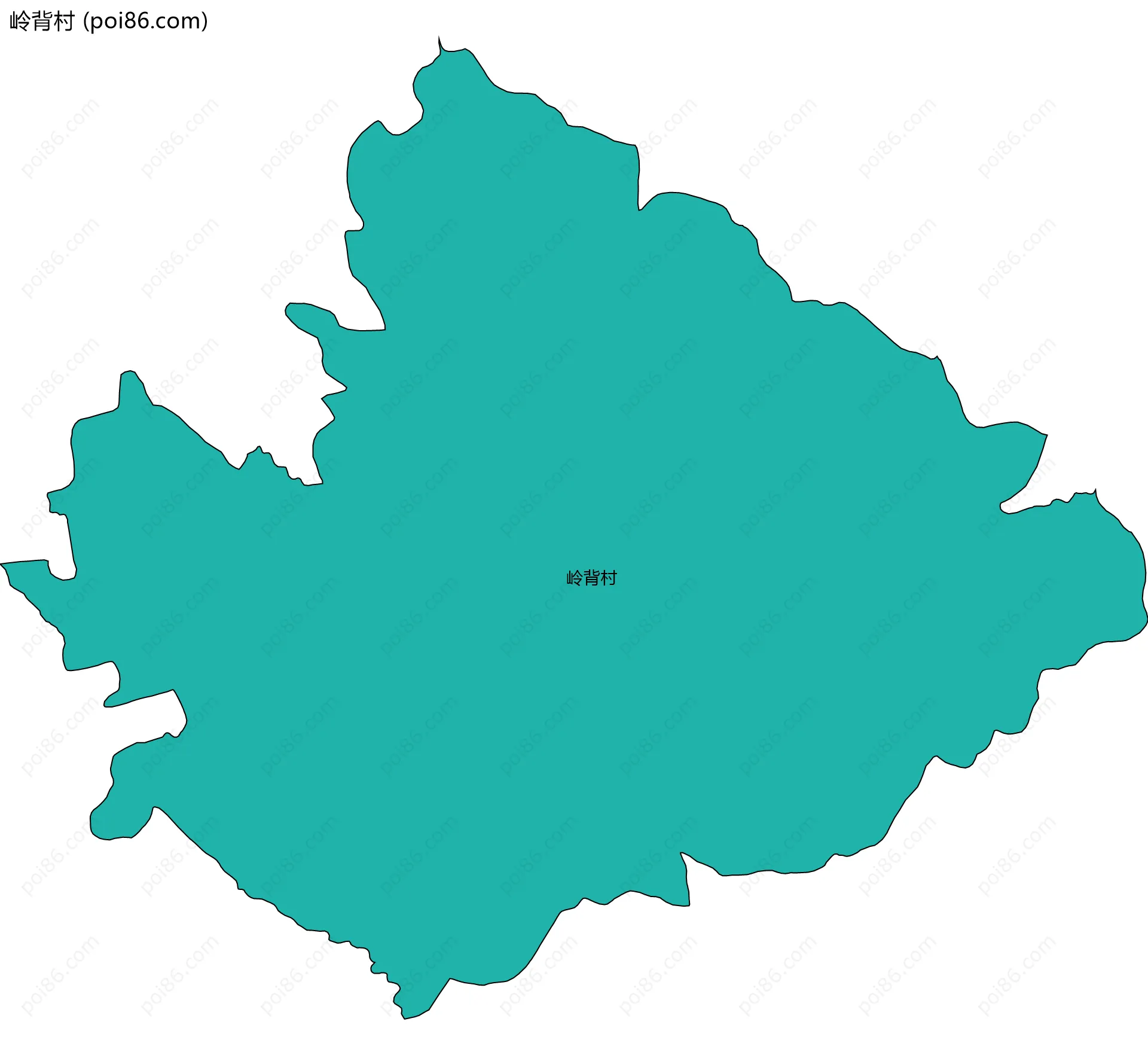 岭背村边界地图