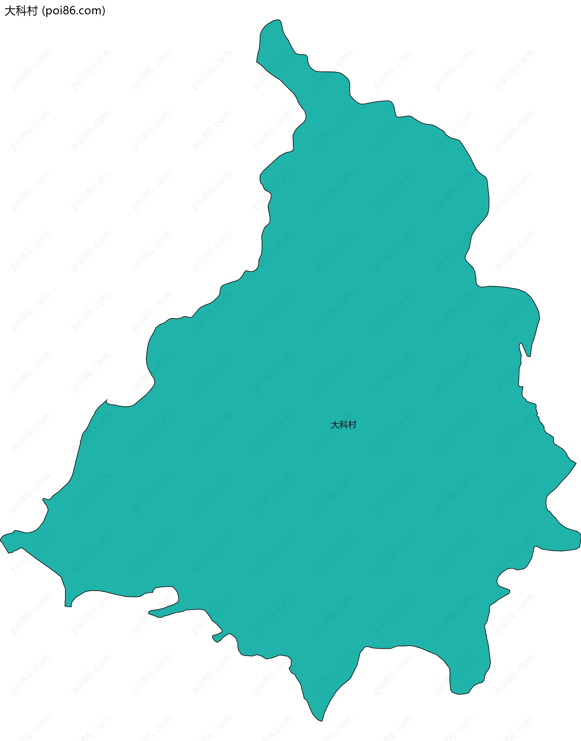 大科村边界地图