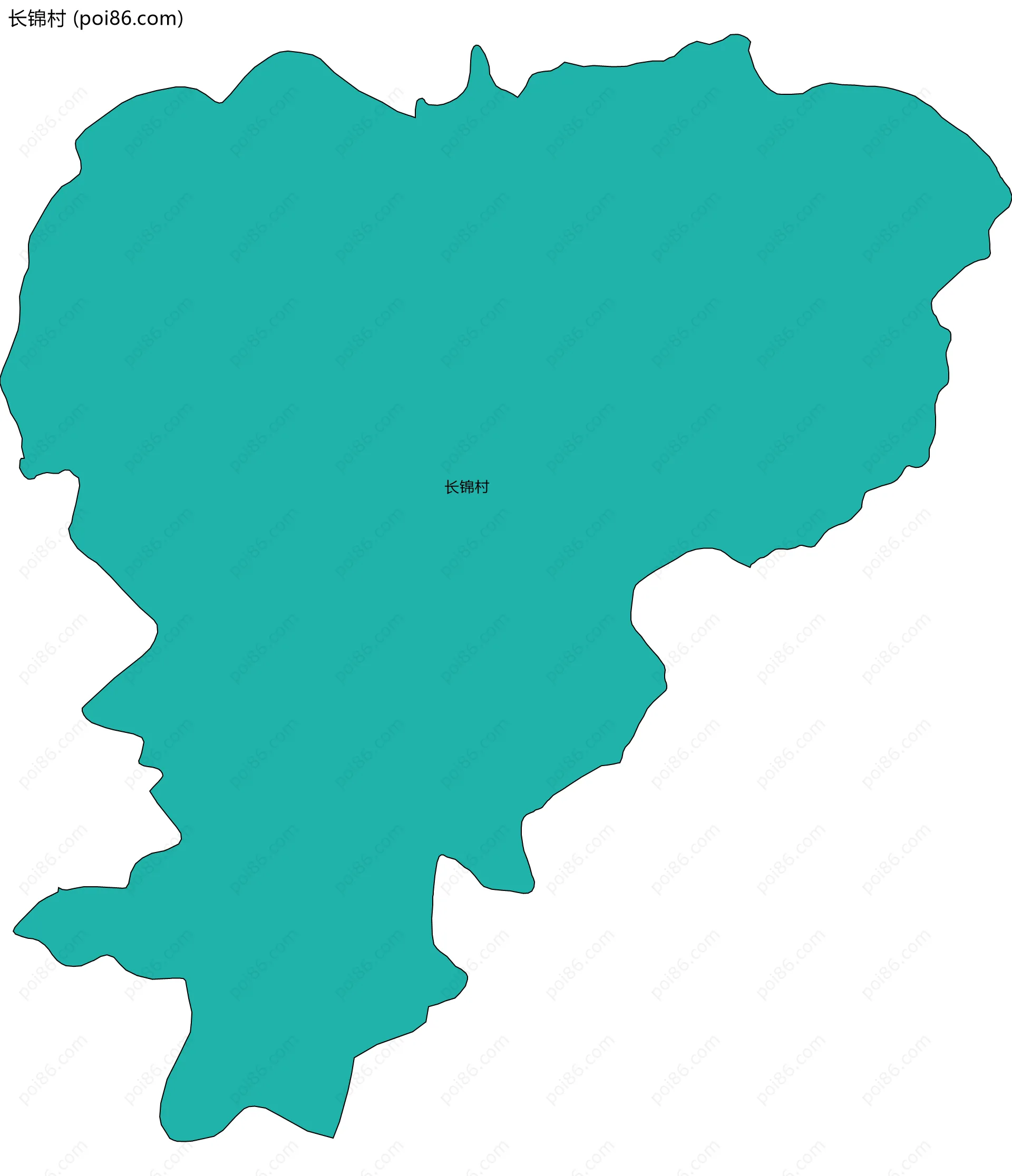 长锦村边界地图