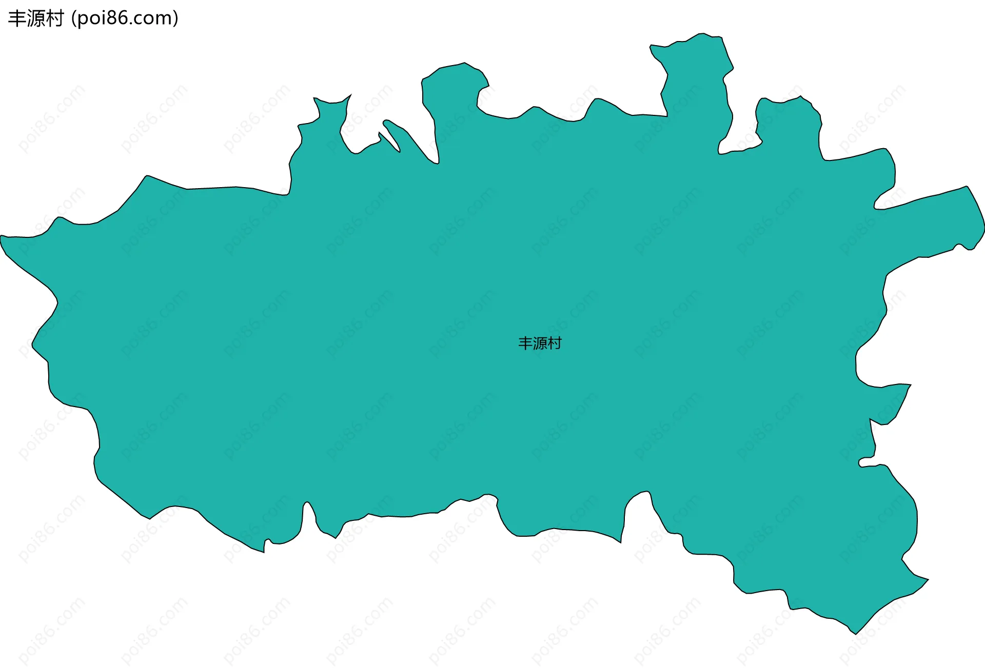 丰源村边界地图