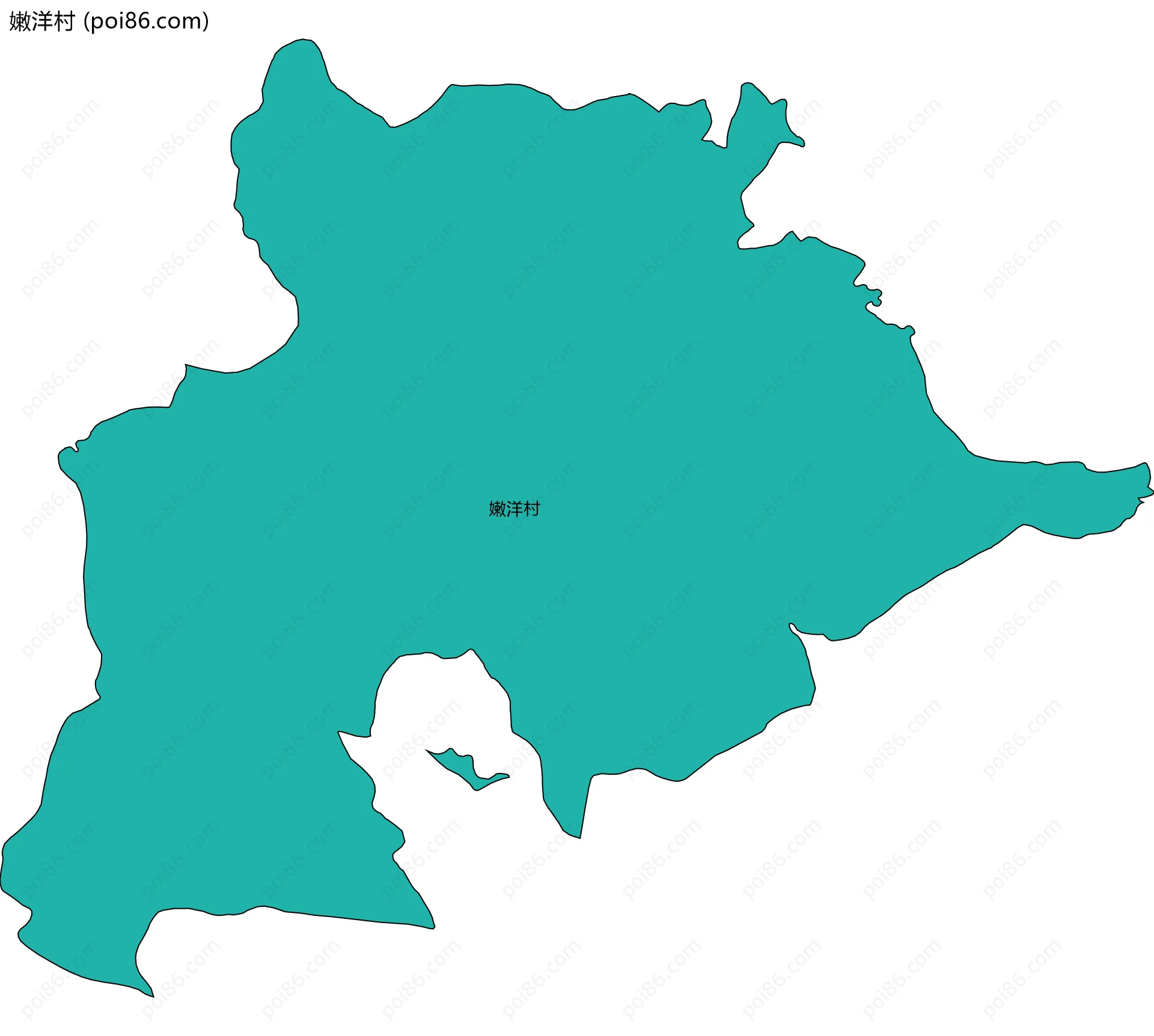 嫩洋村边界地图