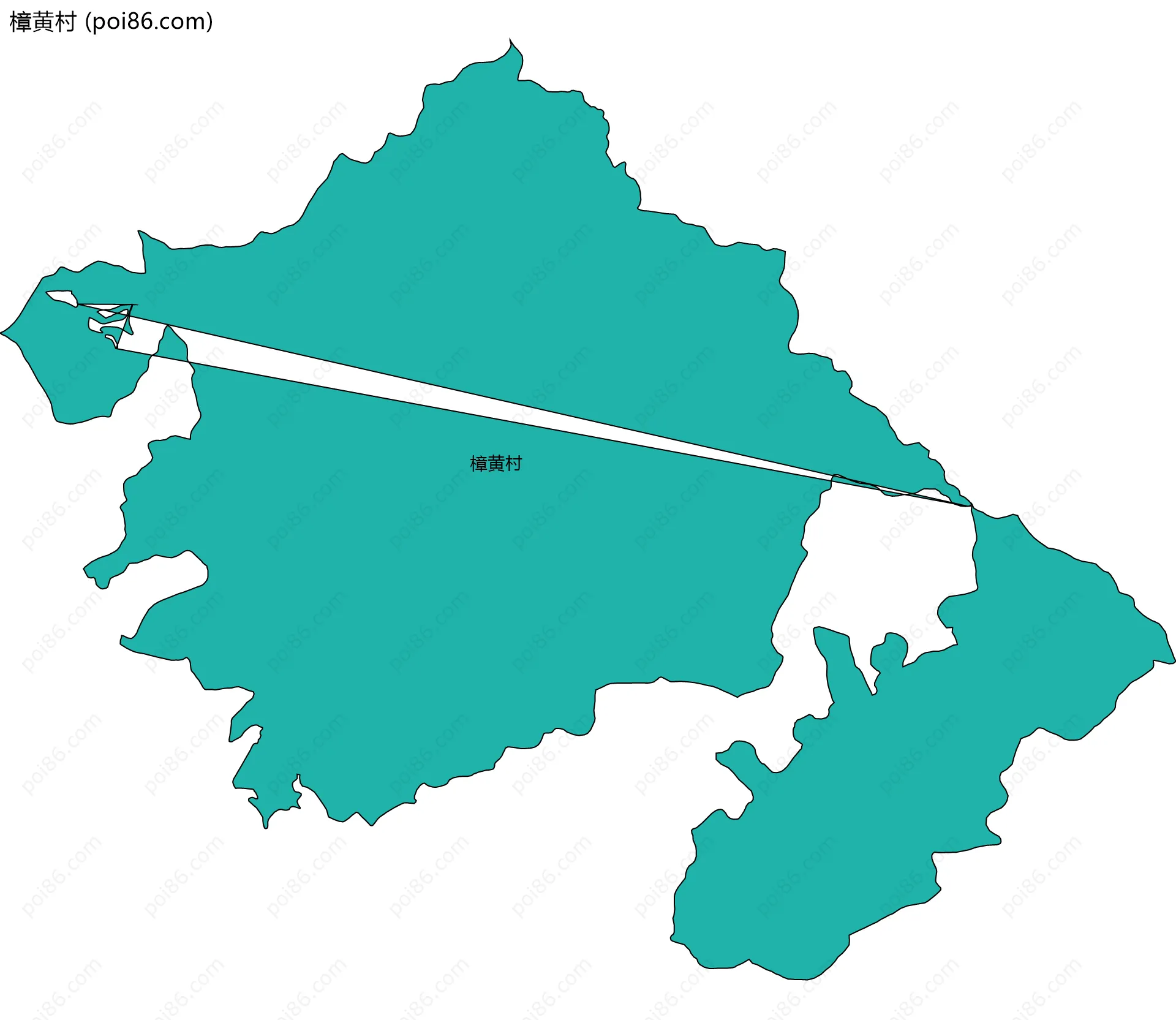 樟黄村边界地图