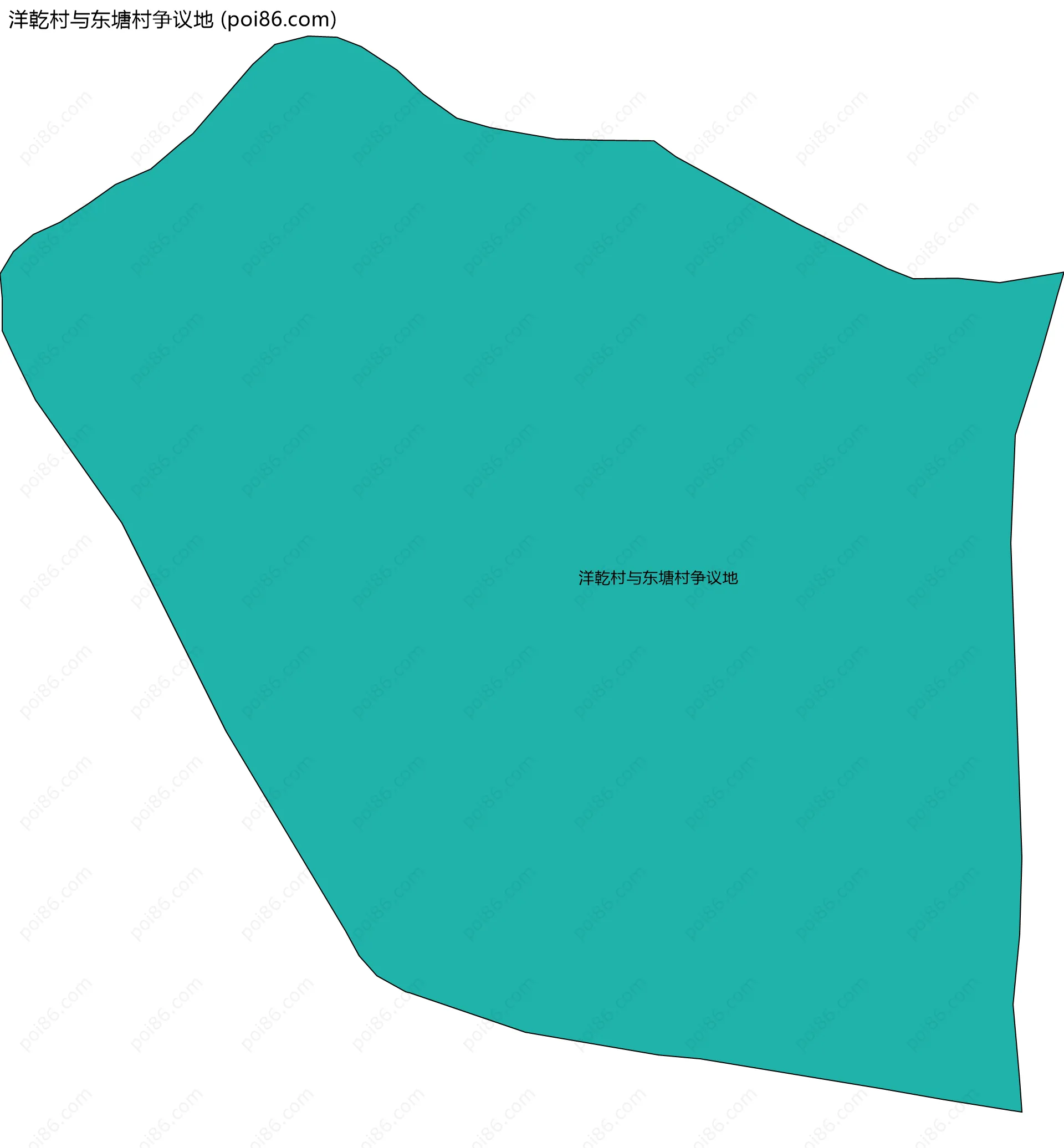 洋乾村与东塘村争议地边界地图