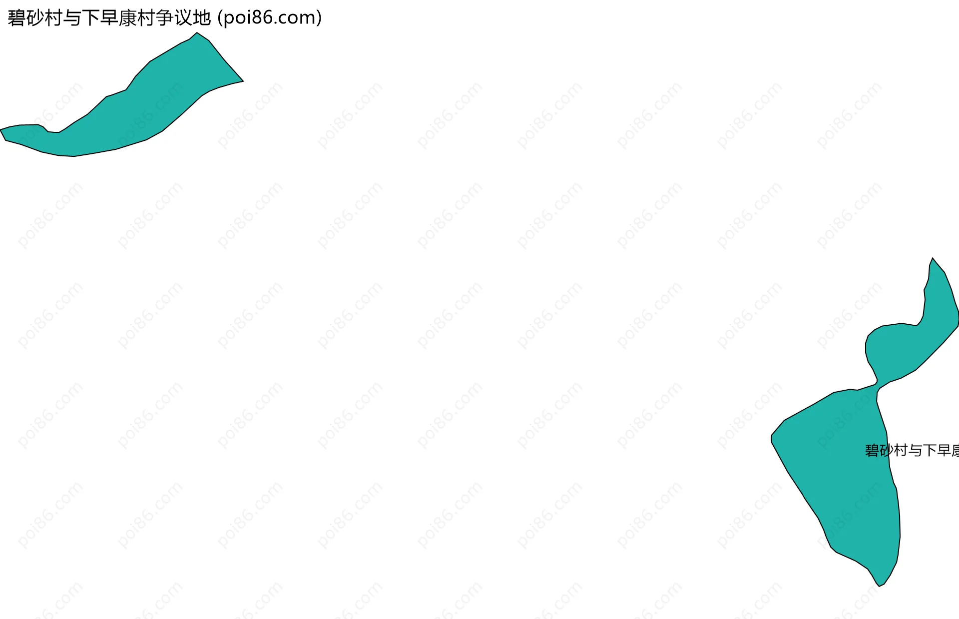 碧砂村与下早康村争议地边界地图