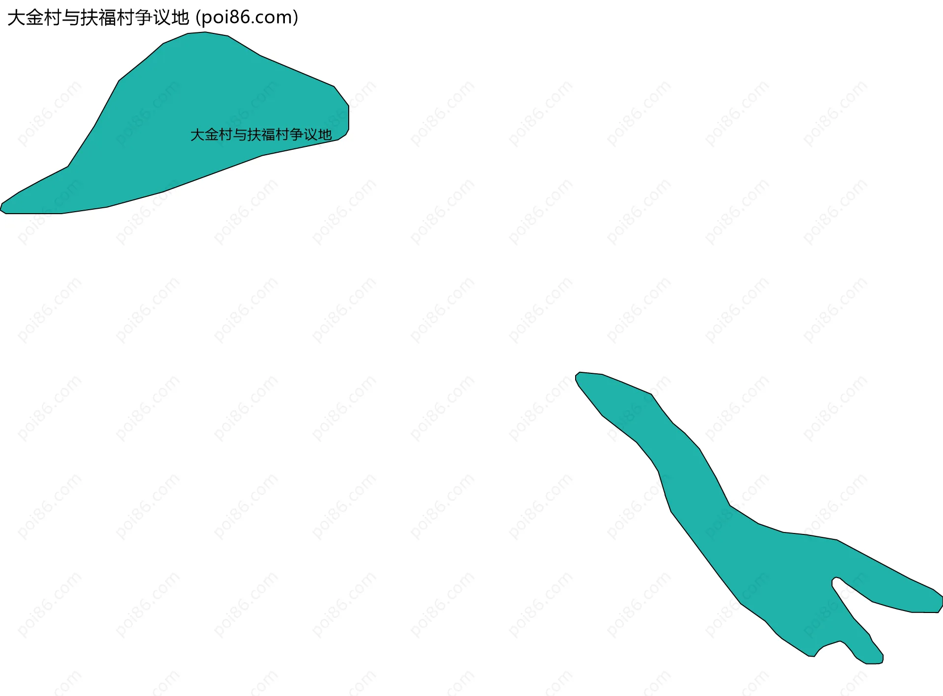 大金村与扶福村争议地边界地图