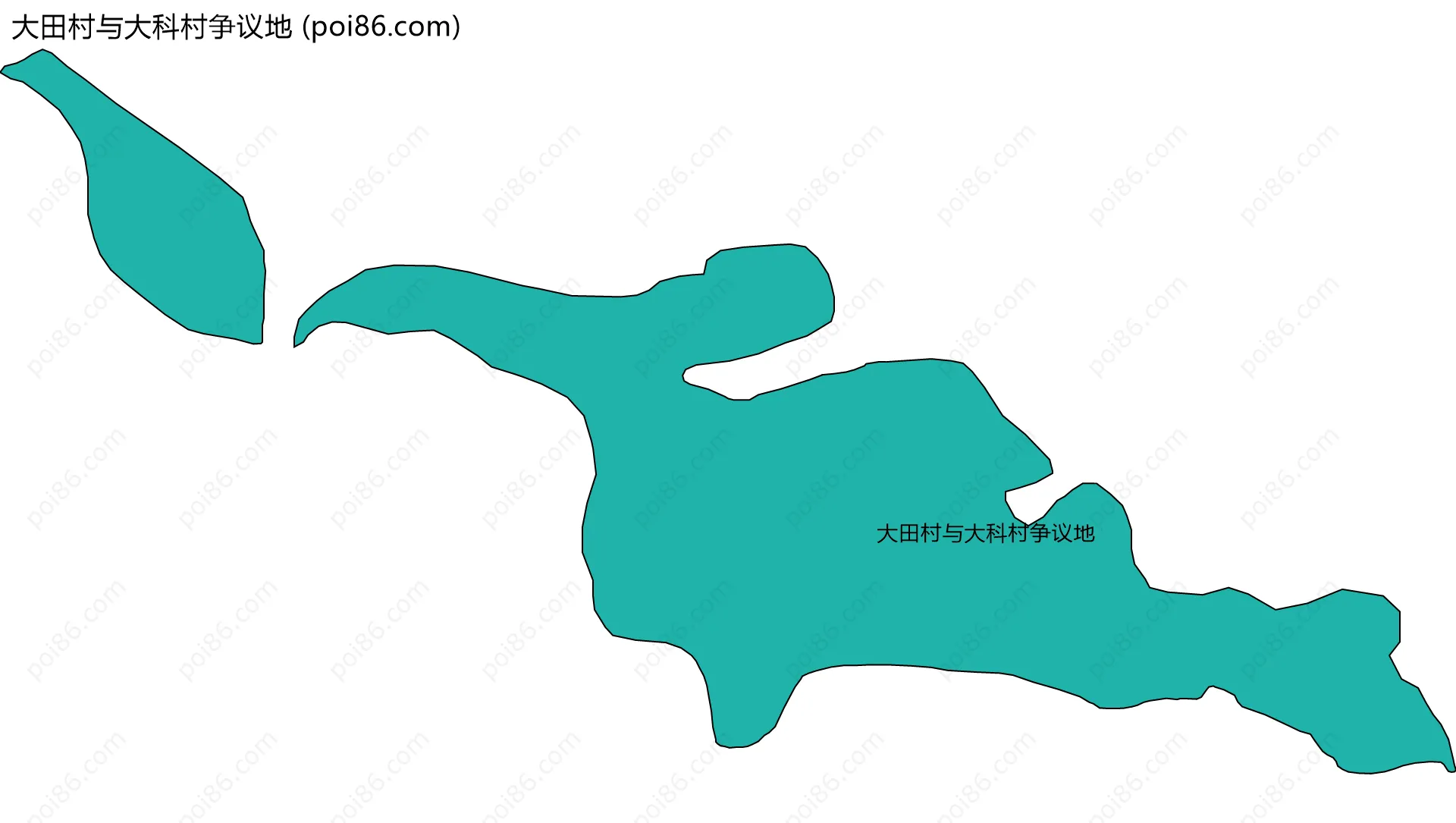 大田村与大科村争议地边界地图