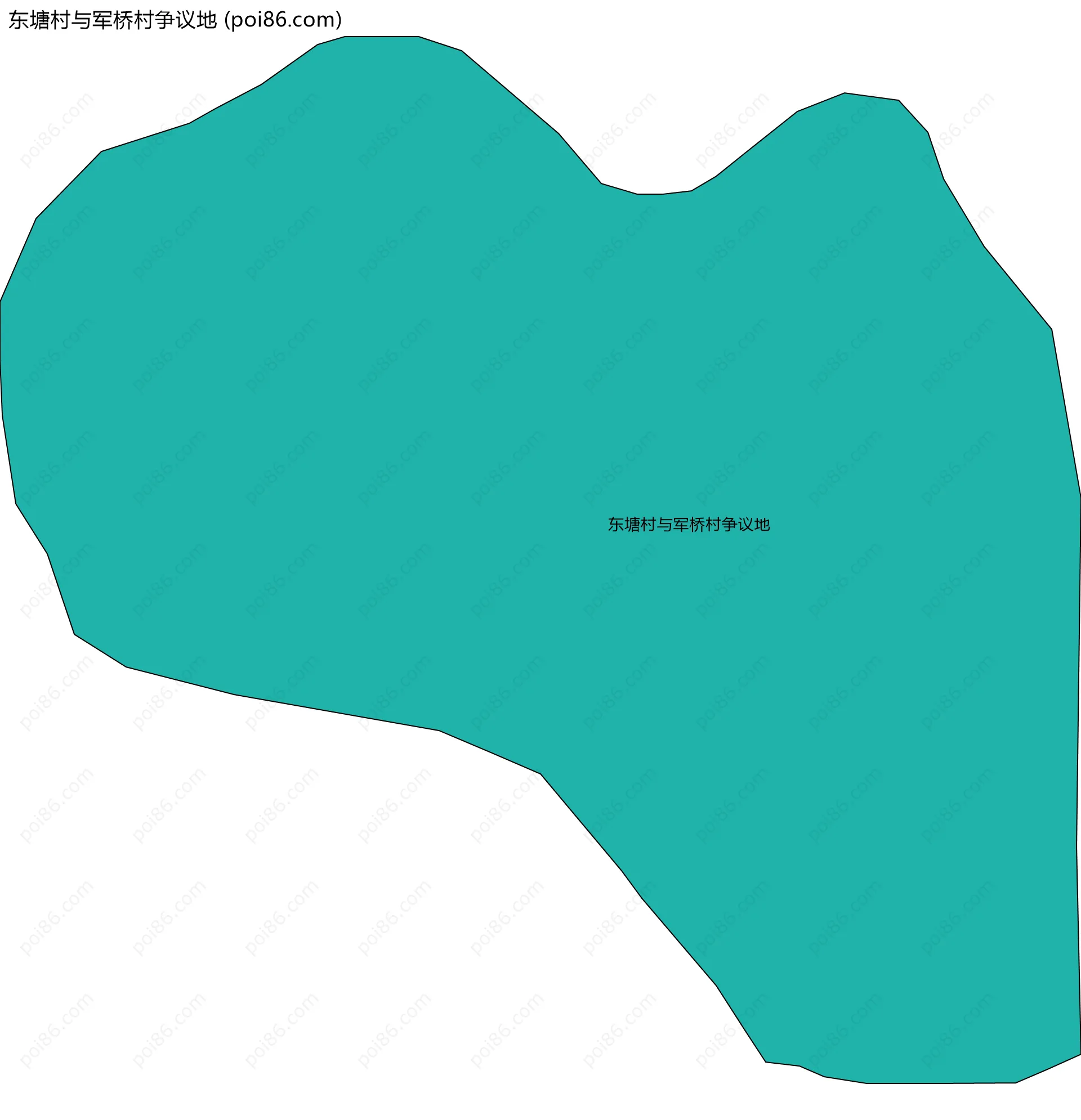 东塘村与军桥村争议地边界地图