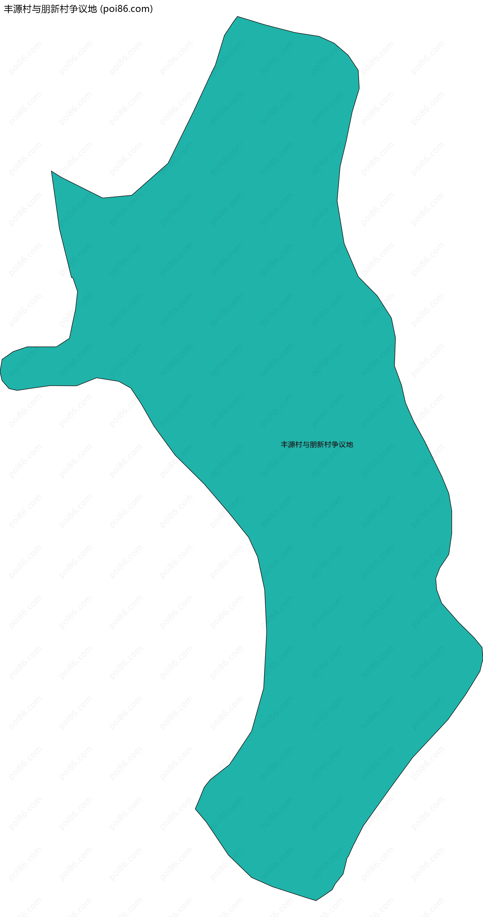 丰源村与朋新村争议地边界地图