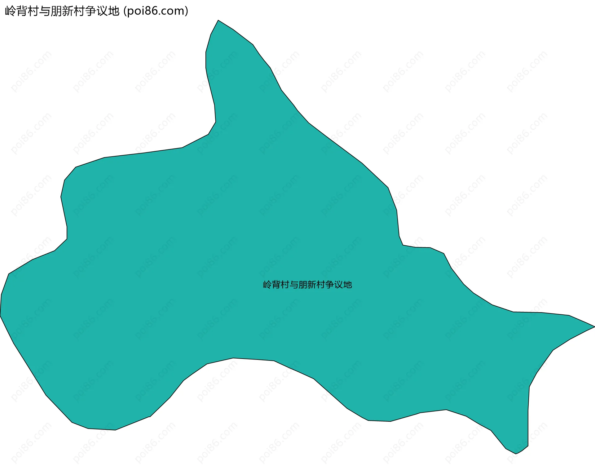 岭背村与朋新村争议地边界地图